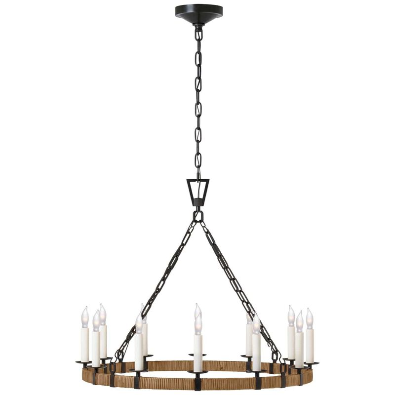 Chapman & Myers Darlana Wrapped 30 Inch 12 Light LED Chandelier by Visual Comfort Signature Collection