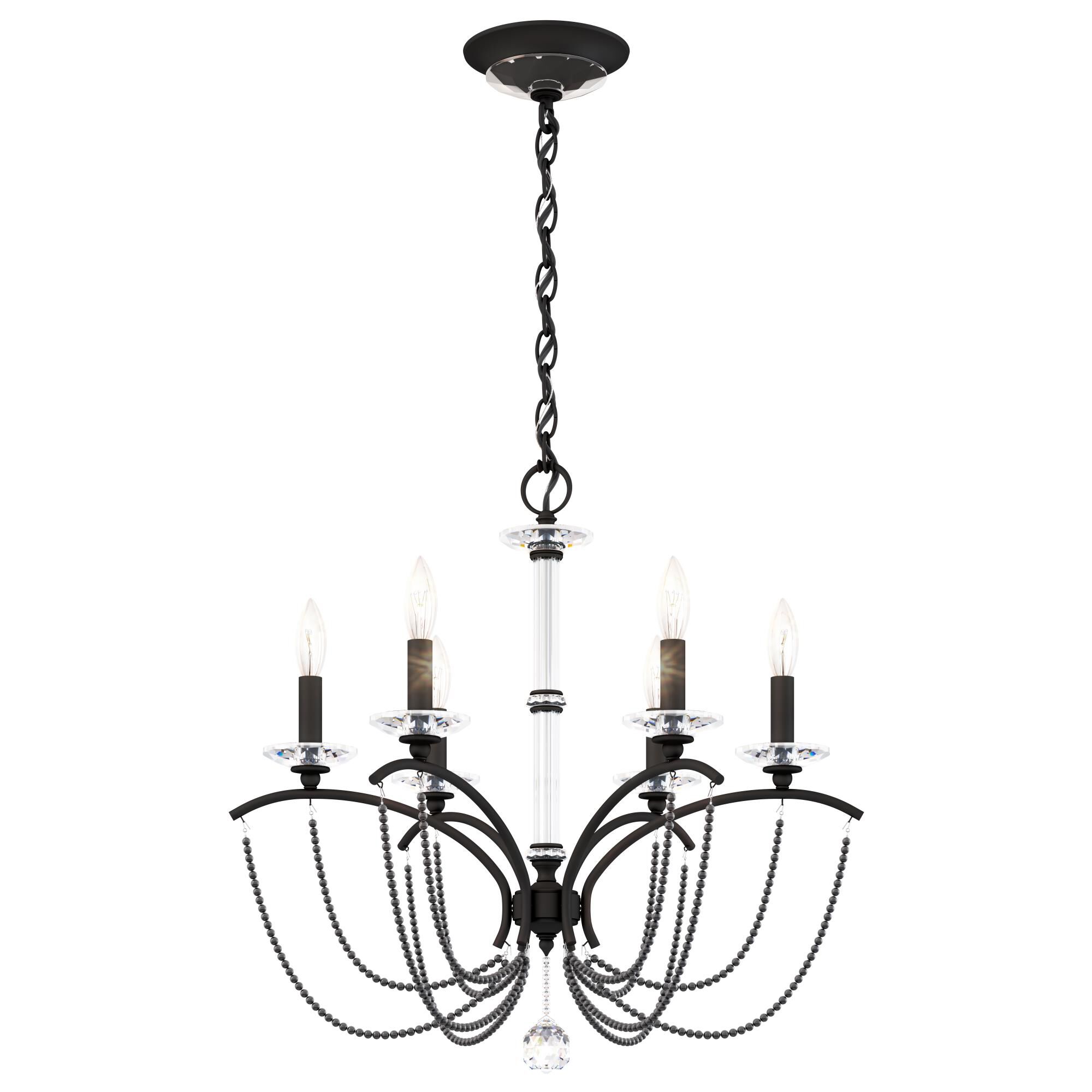 Shown in Black Matte finish and Dark Grey Pearl crystal