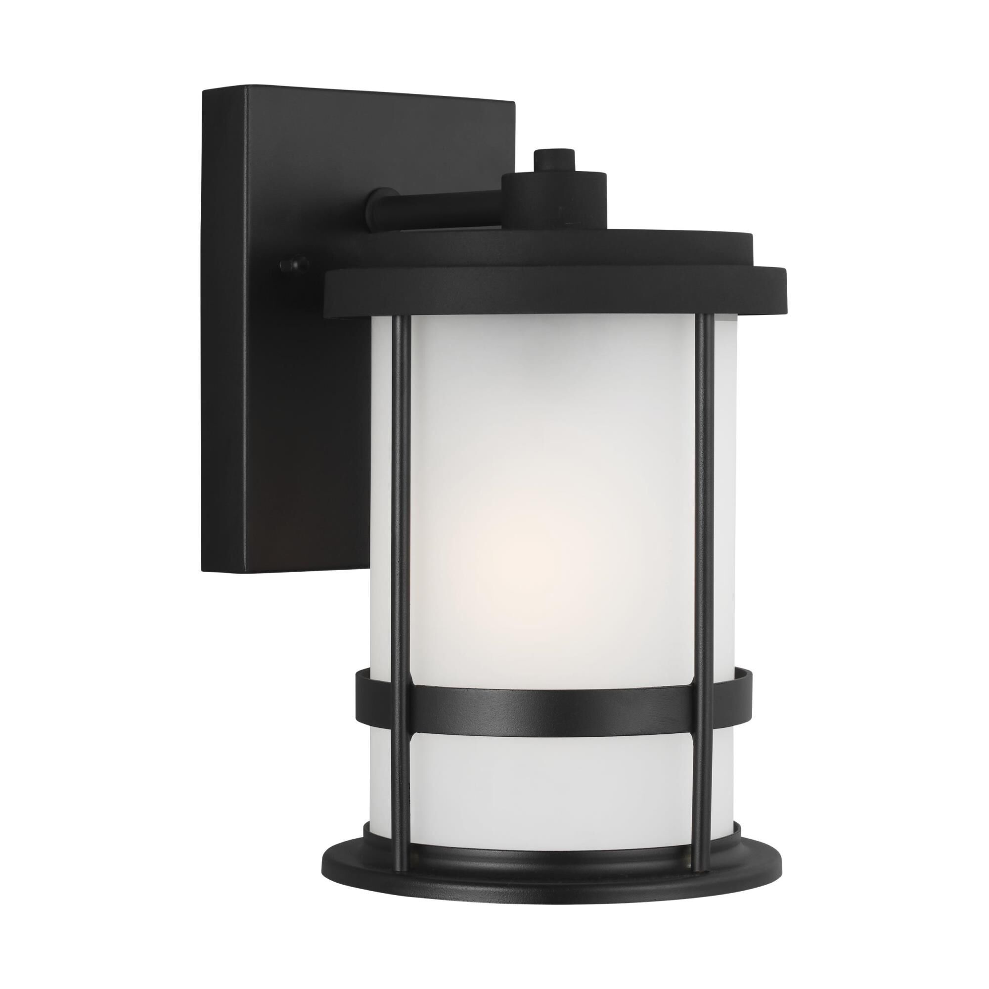 Shown in Black finish and Satin Etched glass