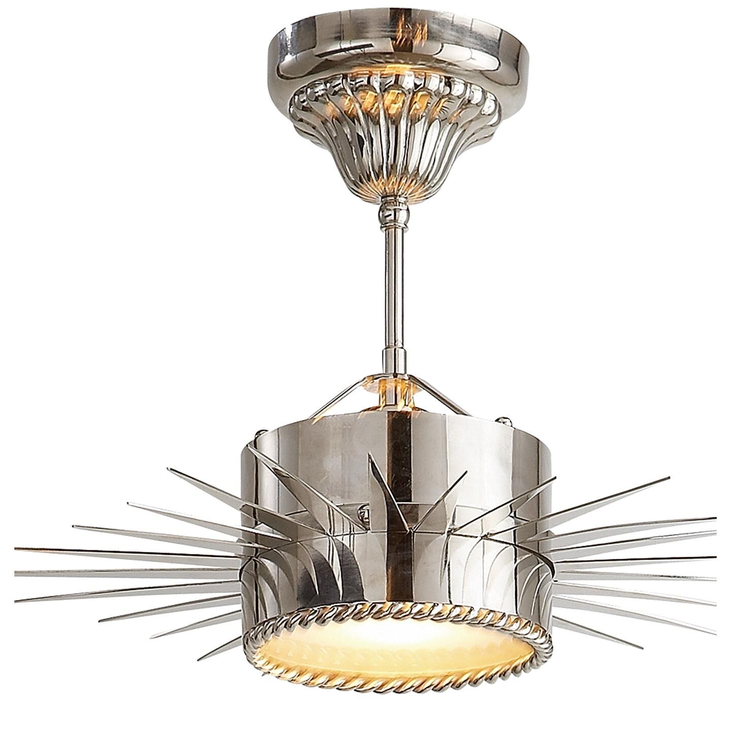 Suzanne Kasler Soleil 16 Inch 1 Light Semi Flush Mount by Visual Comfort Signature Collection