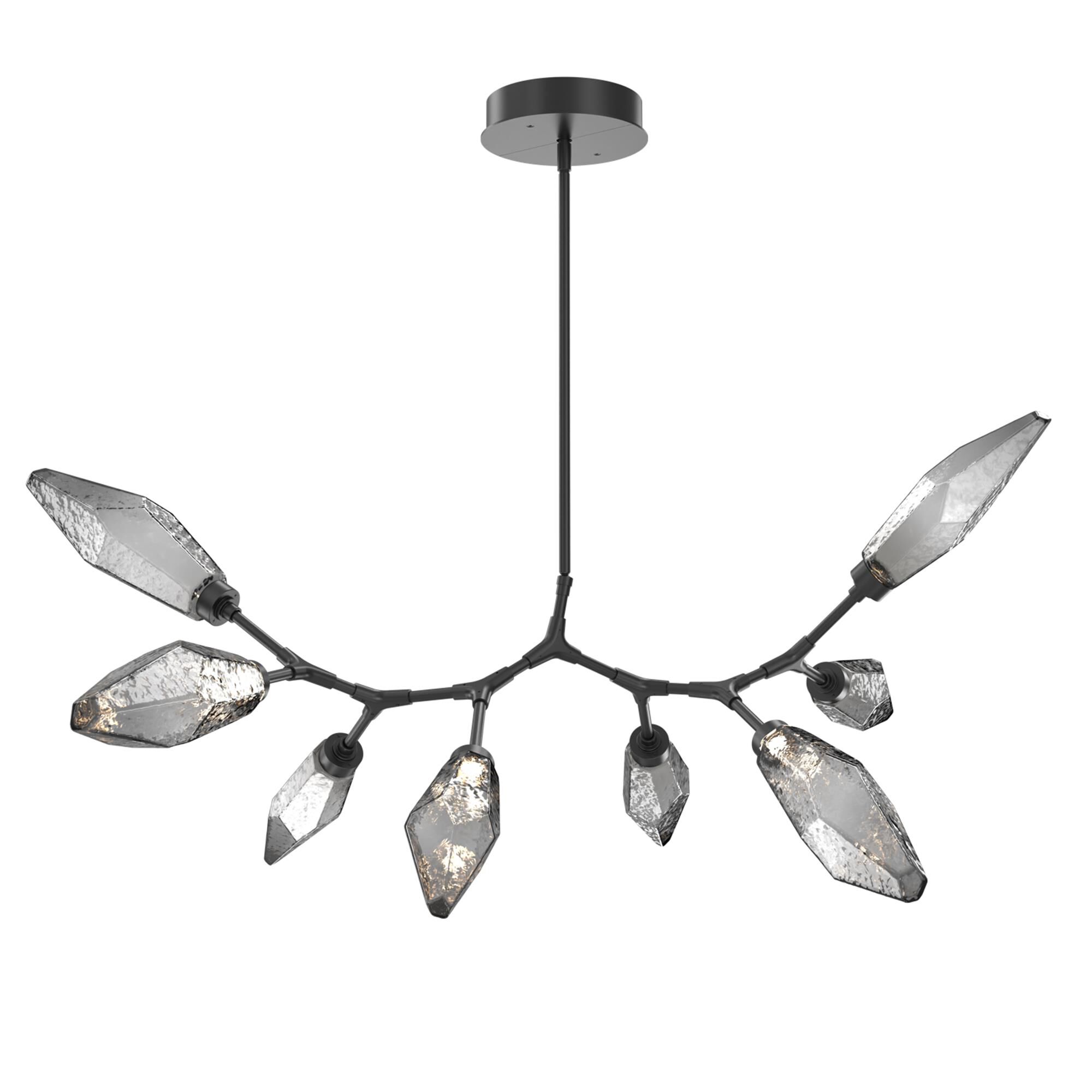 Shown in Matte Black finish and Chilled Blown Smoke glass