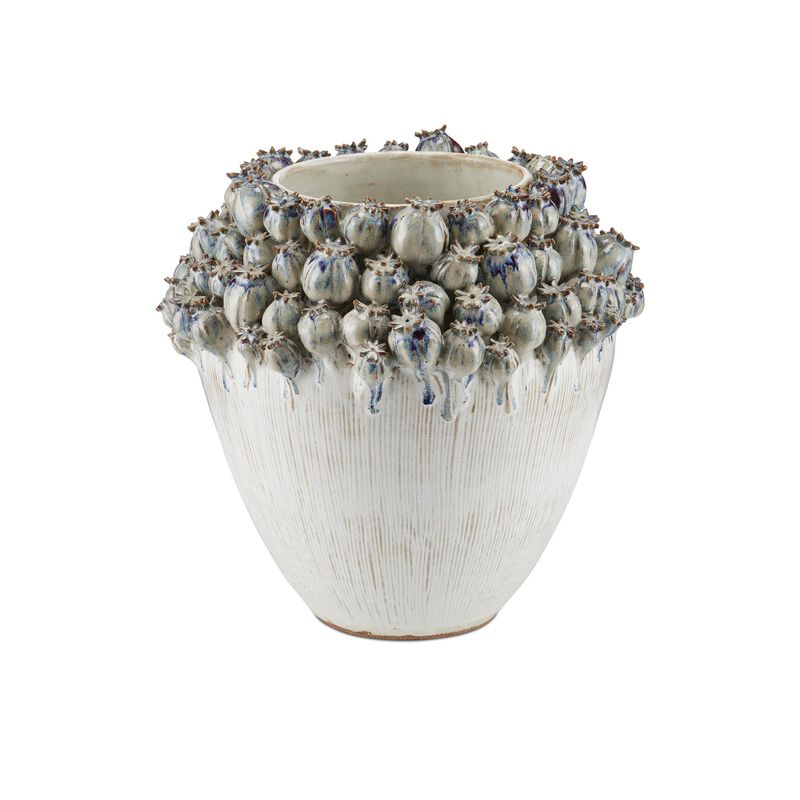 Poppy Pod Crown Large 15 Inch Vase-Urn by Currey and Company