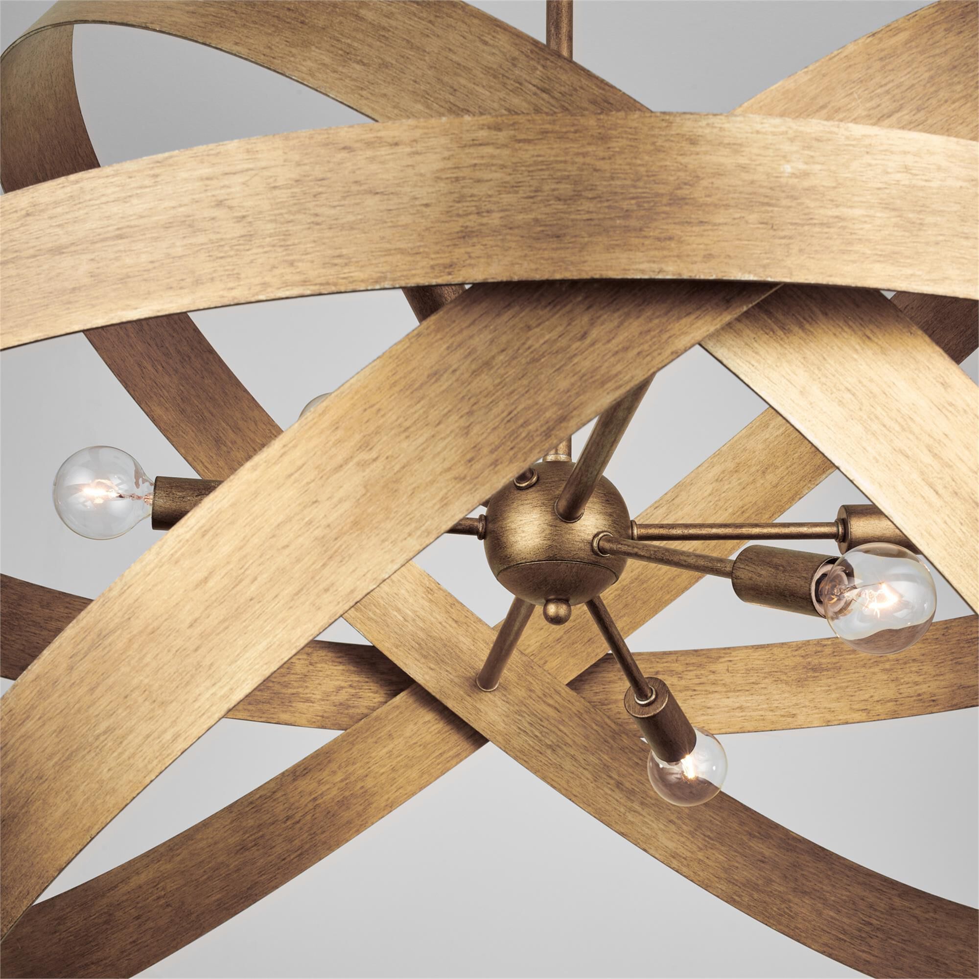Jude 32 Inch 6 Light Chandelier,