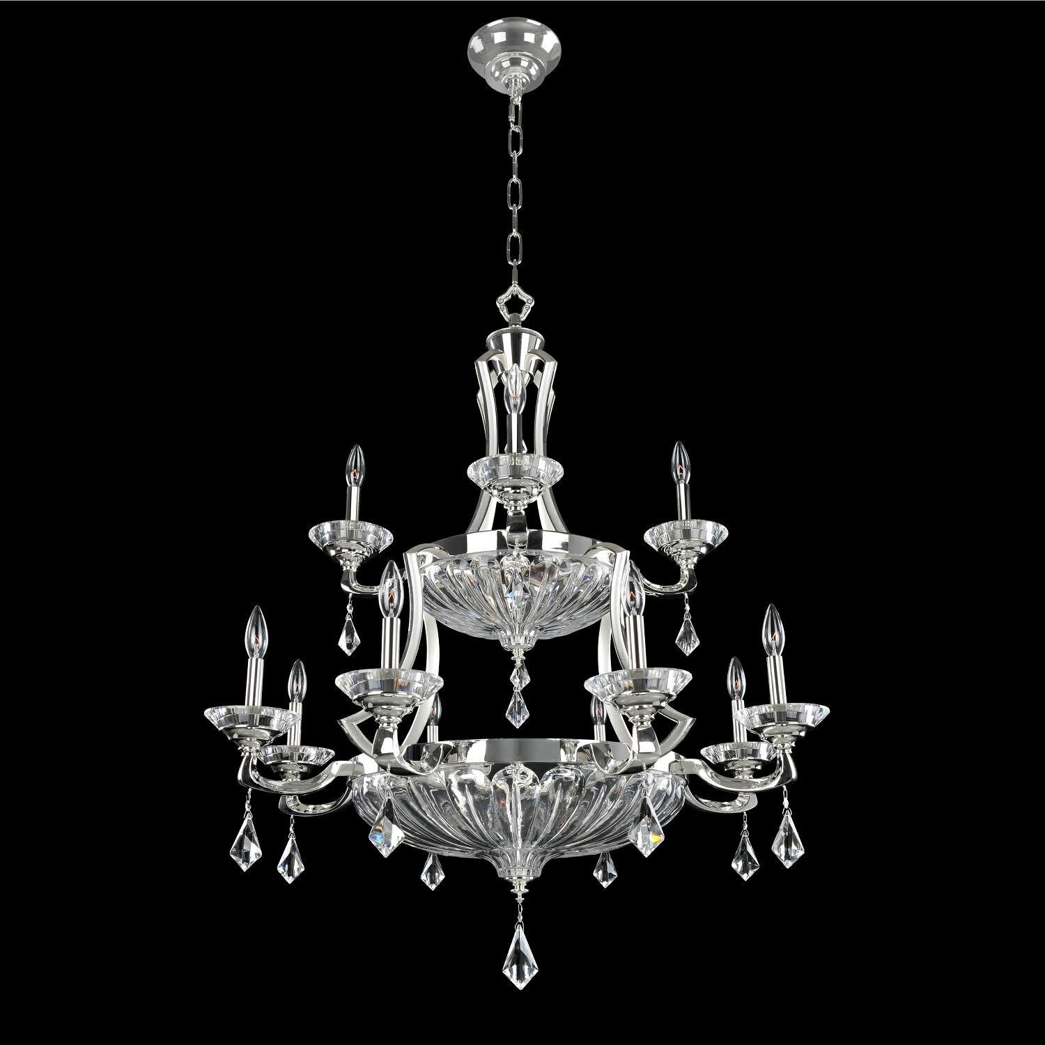 Shown in 2-Tone Silver finish and Firenze Clear crystal