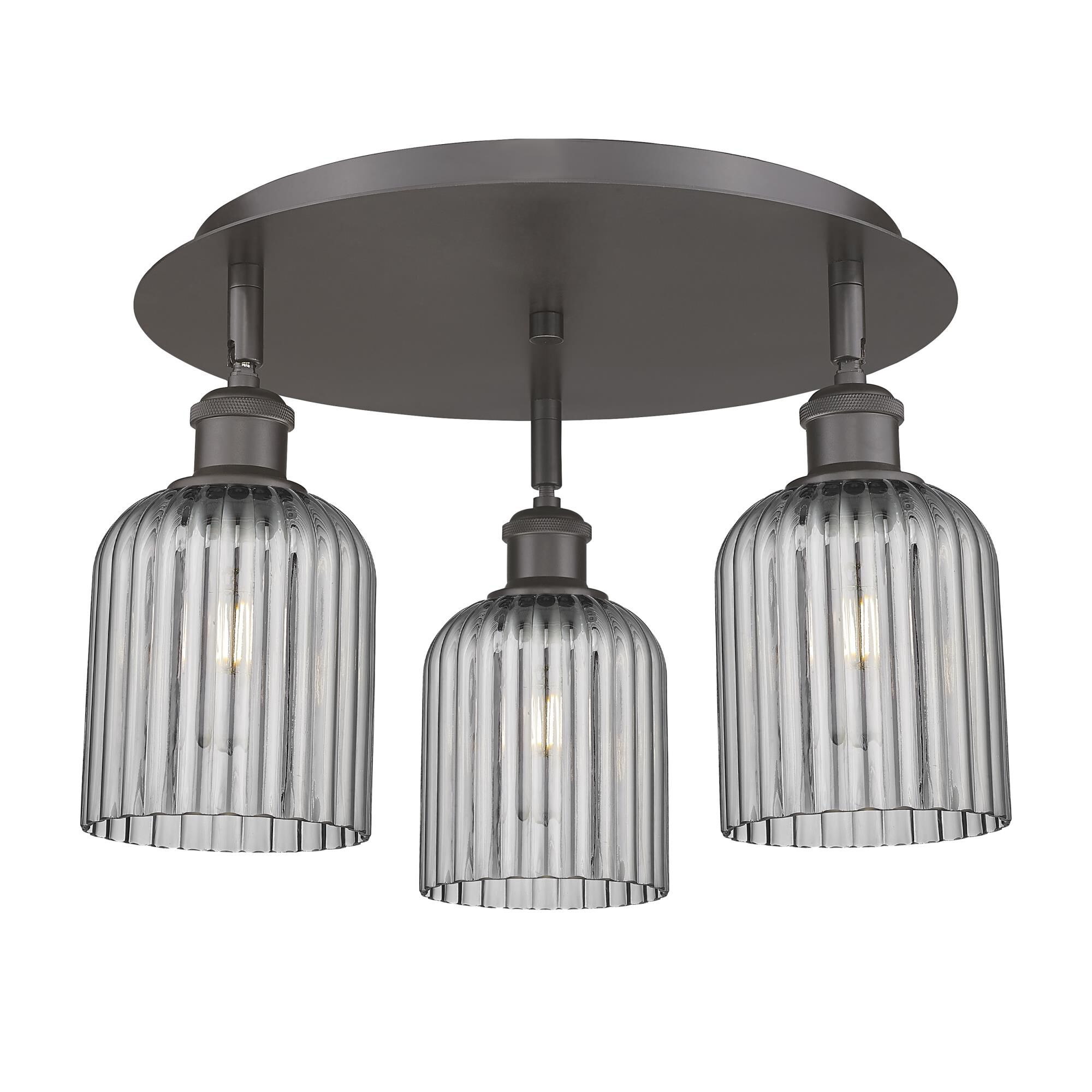 Shown in Oil Rubbed Bronze finish and Light Smoke shade