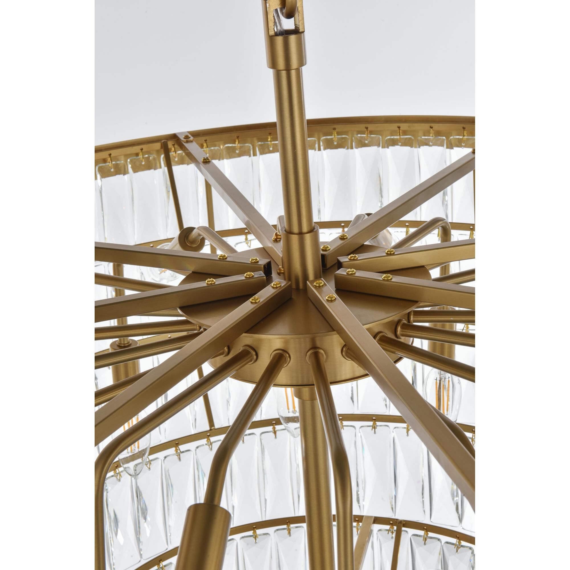 Shown in Satin Gold  finish and Rc crystal and Clear glass