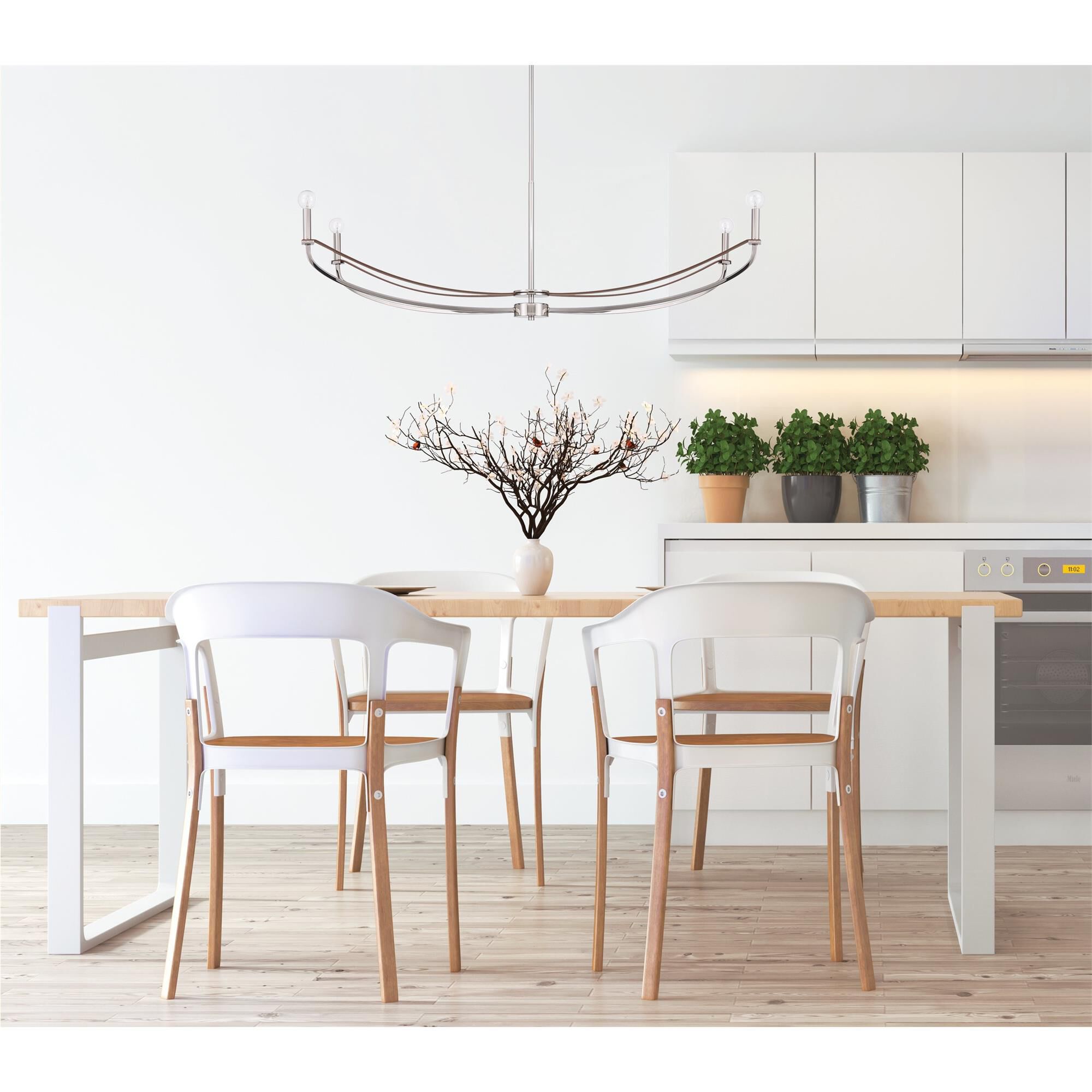Shown in Polished Nickel and Dark Brown finish