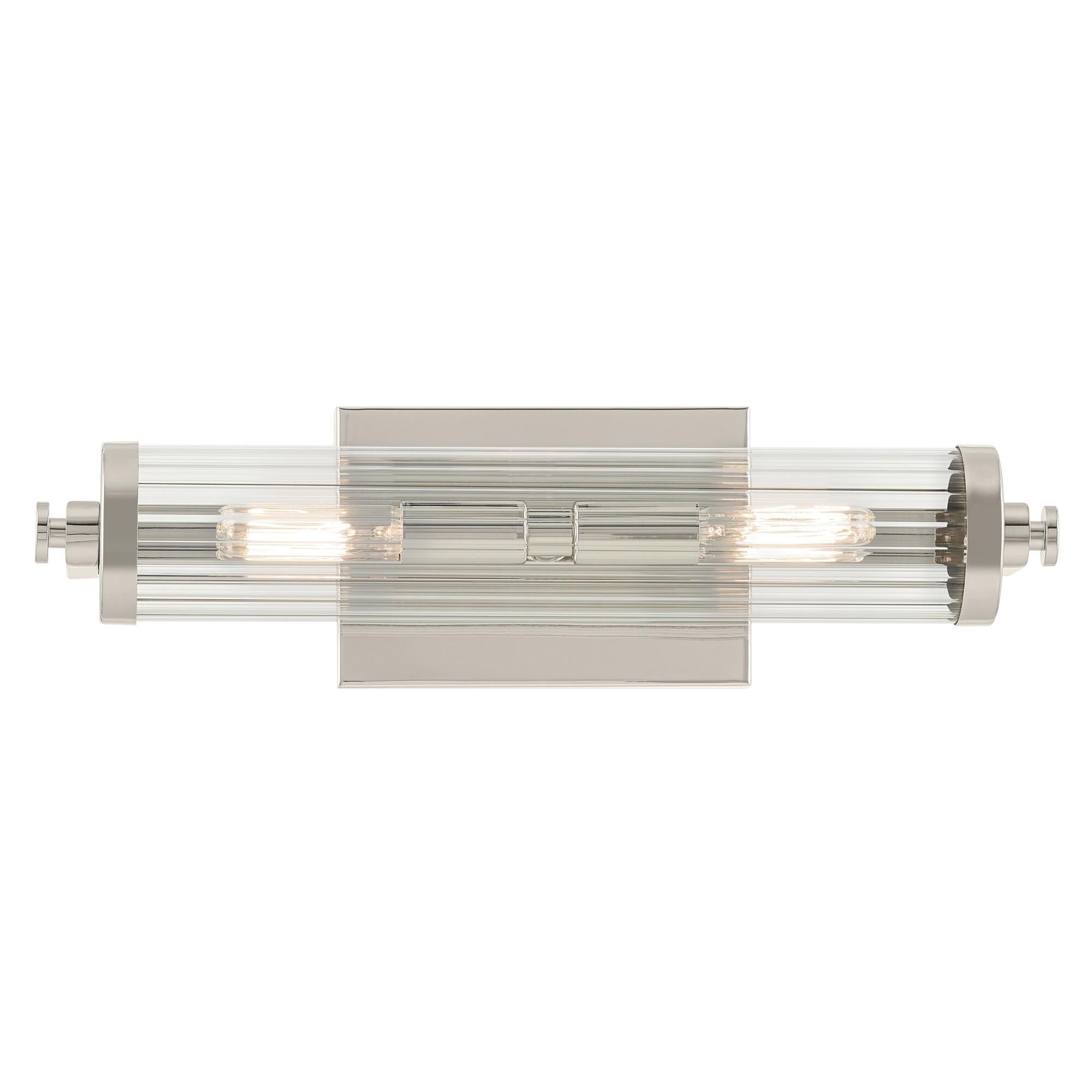 Shown in Polished Nickel finish and Fluted Clear glass