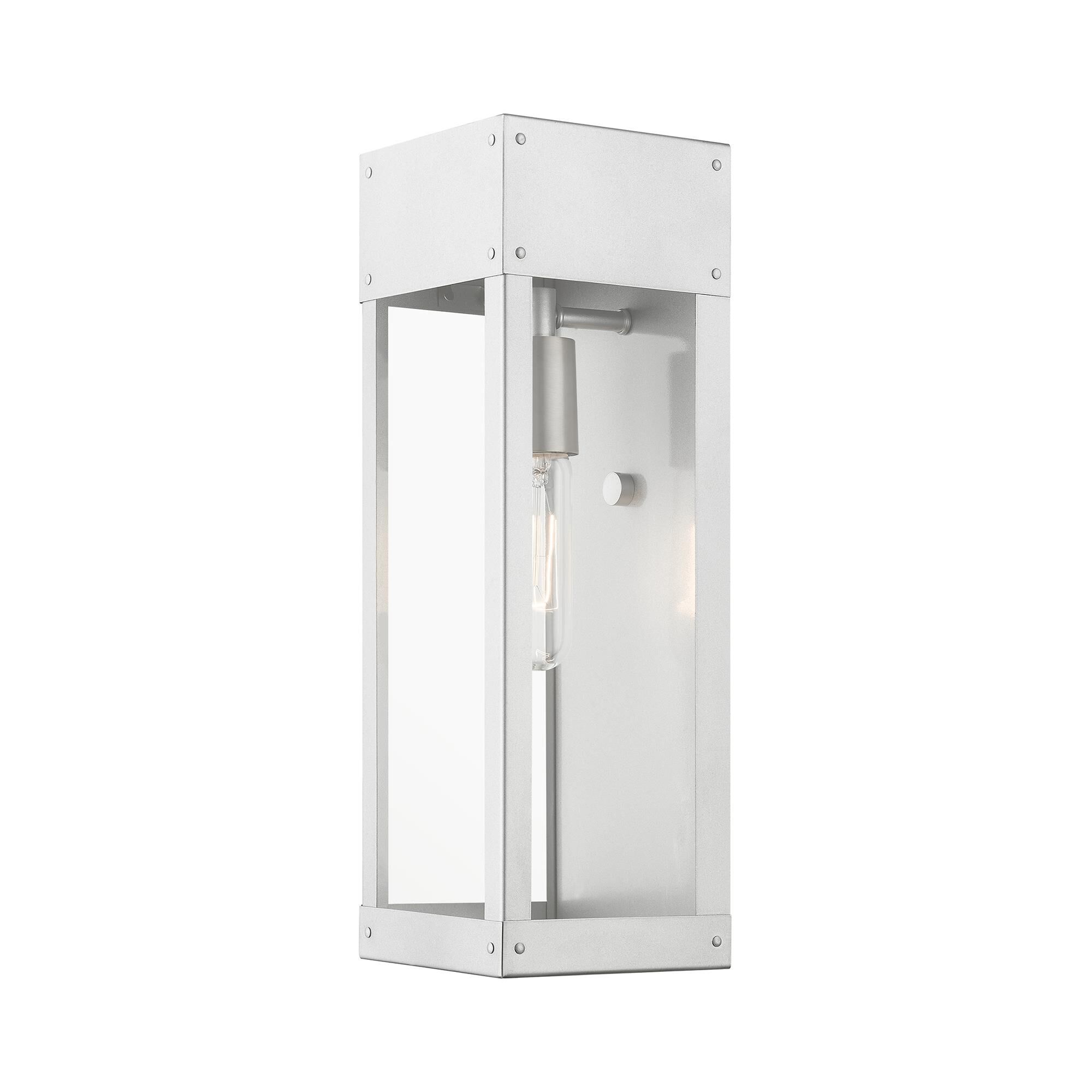 Shown in Painted Satin Nickel with Brushed Nickel Candle finish and Clear glass
