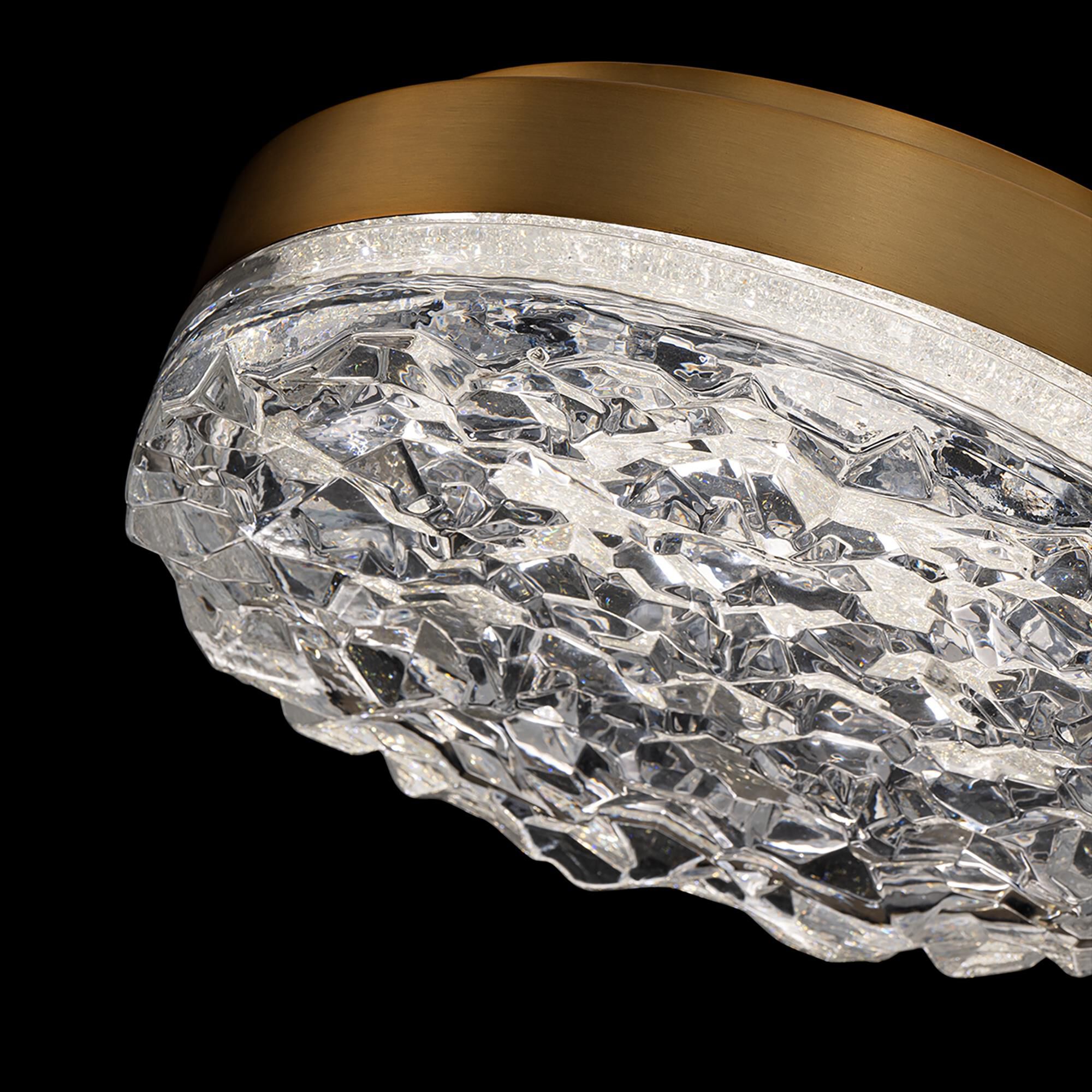 Shown in Aged Brass finish and Radiance Crystal crystal