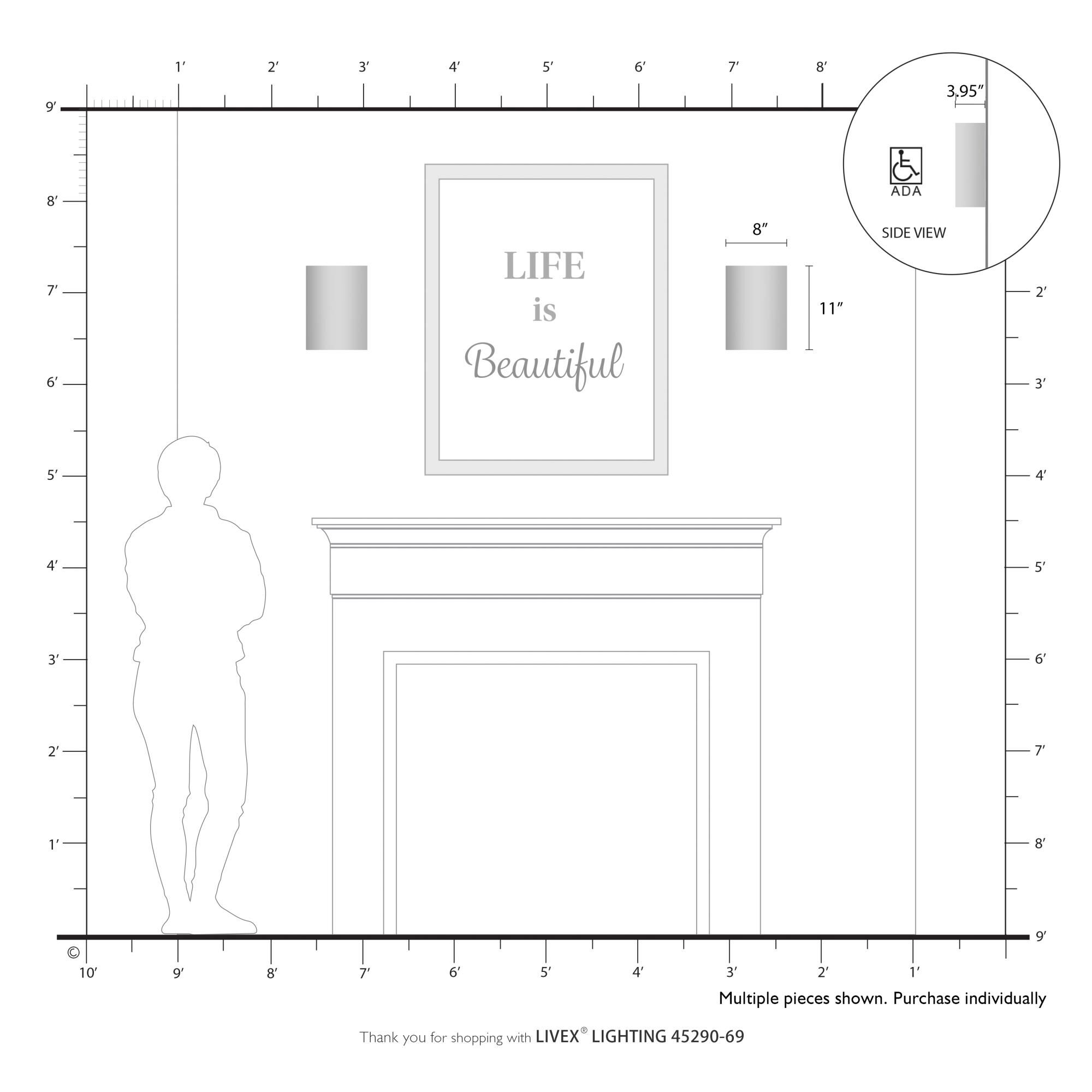 Shown in Shiny White finish and Hand Crafted Off-White Fabric shade