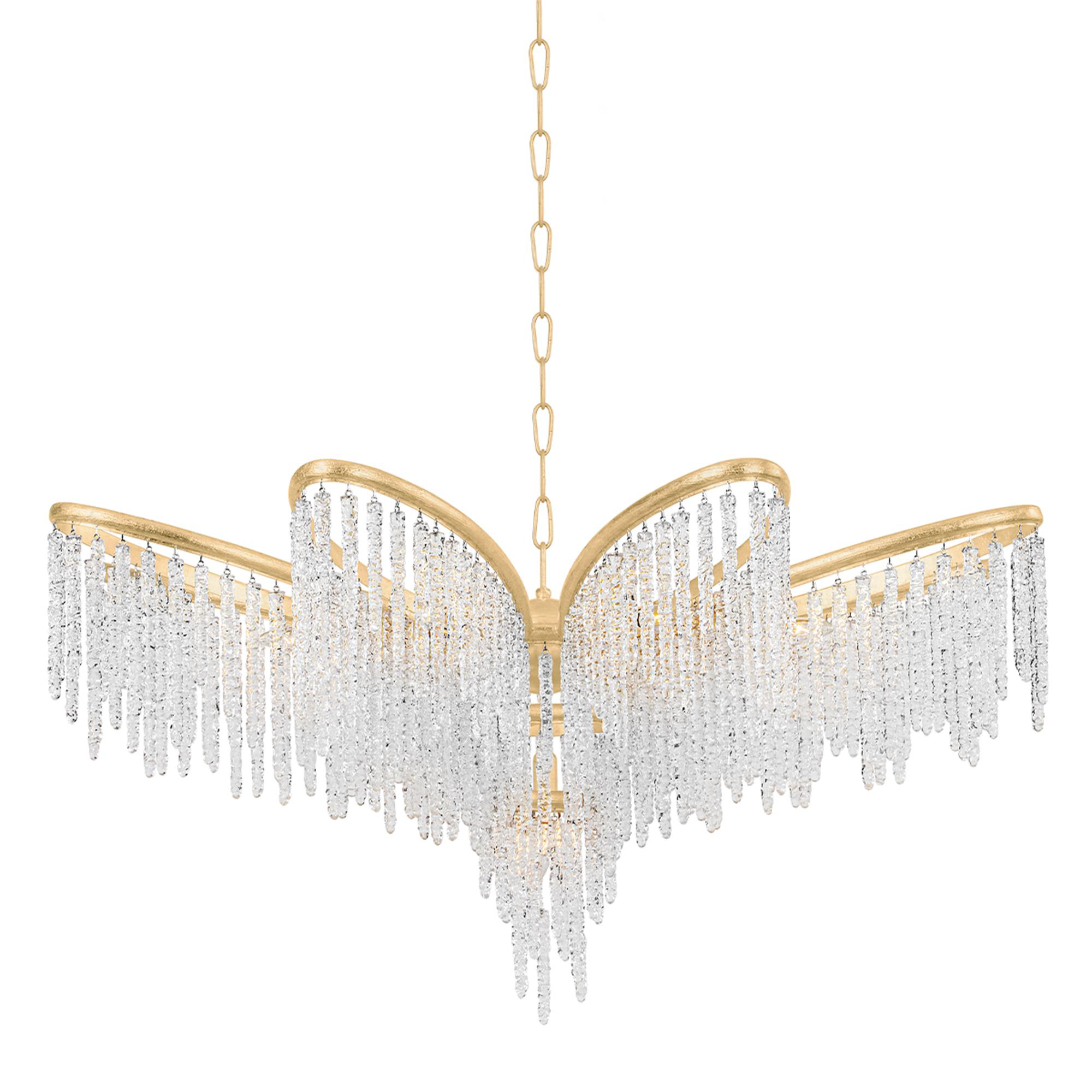 Shown in Gold Leaf finish and Clear glass