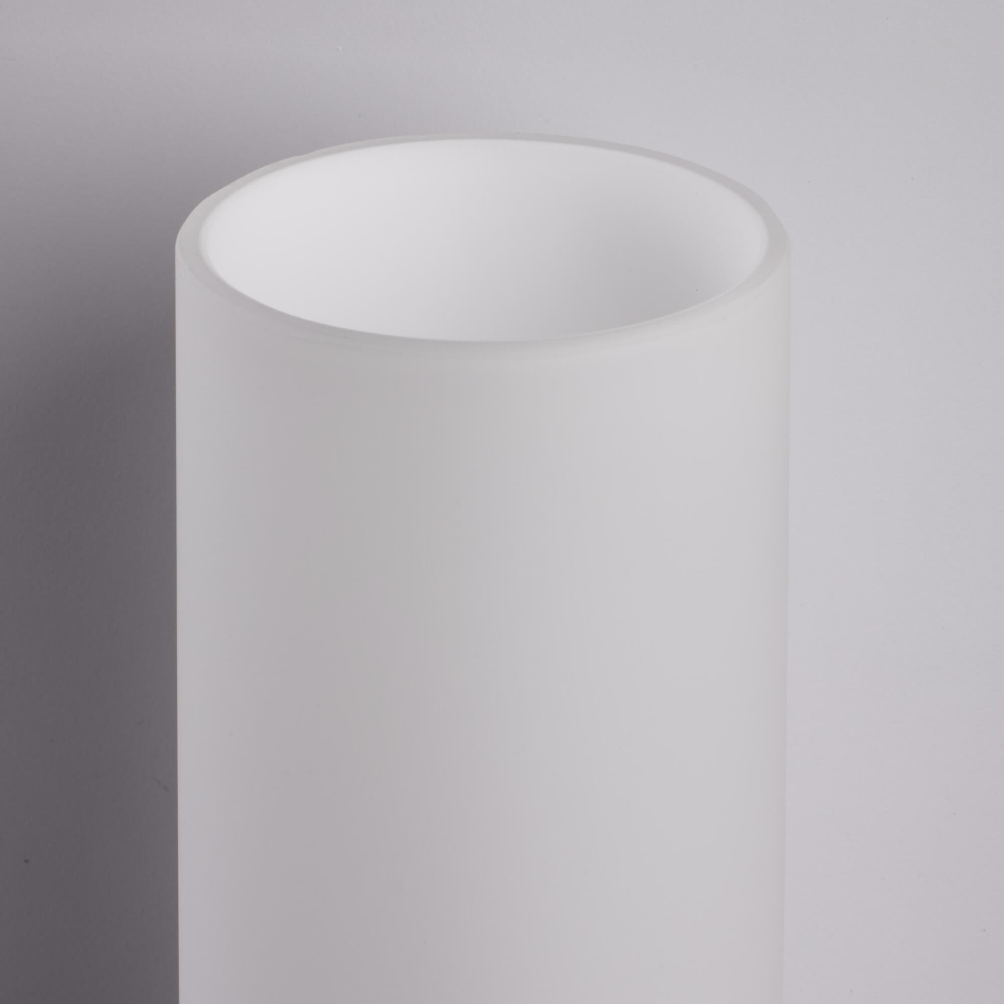 Shown in Brushed Nickel finish and White glass