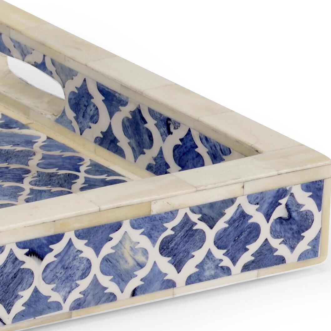 Shown in White And Blue Bone Inlay finish