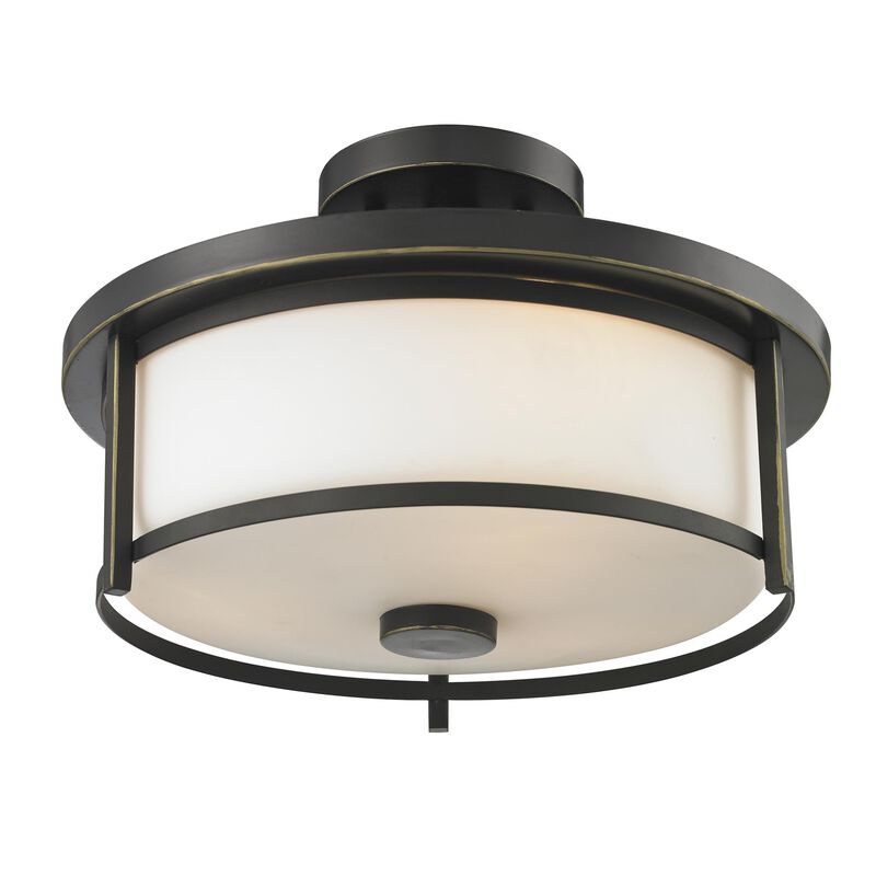 Savannah 13 Inch 2 Light Semi Flush Mount by Z-Lite