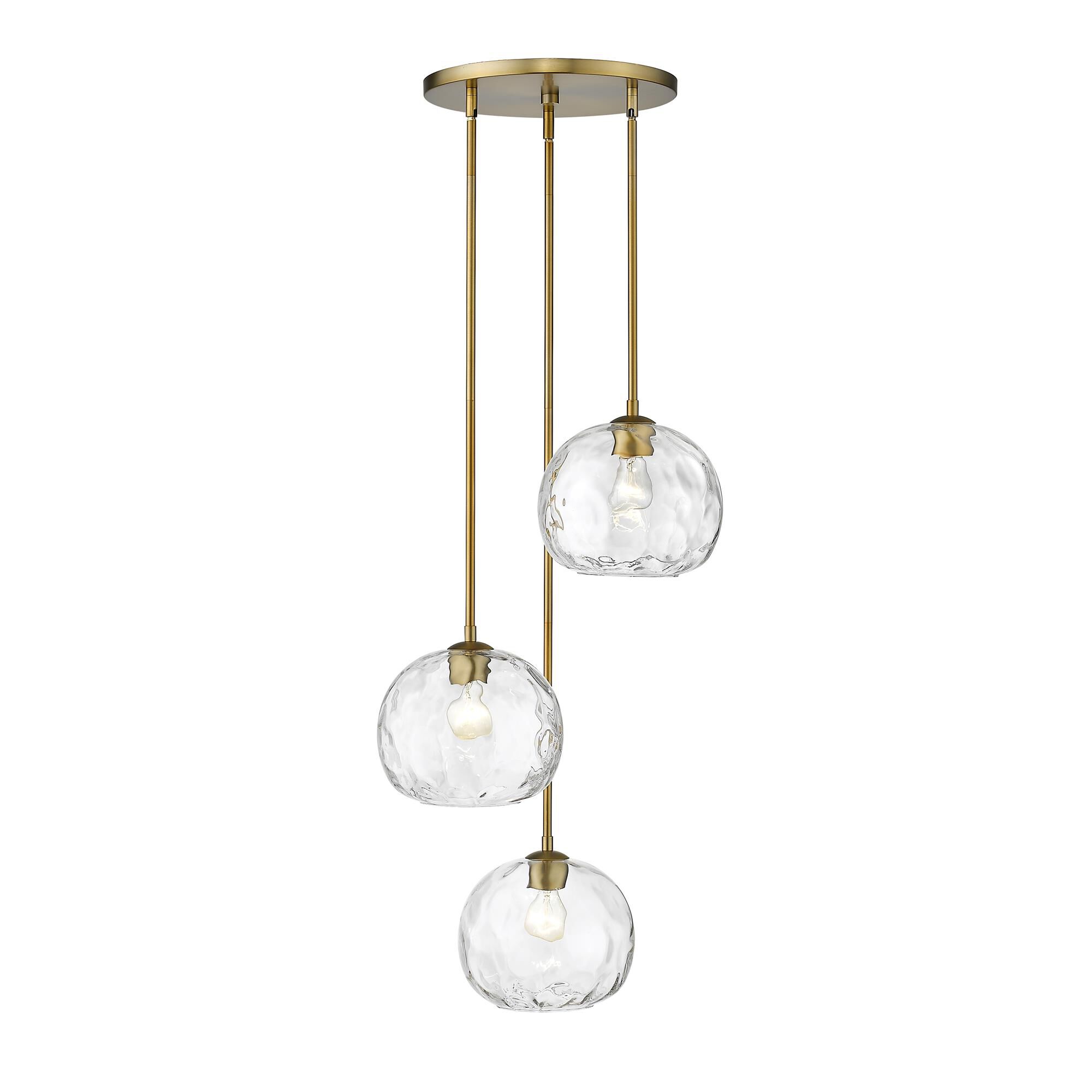 Shown in Olde Brass finish and Glass shade