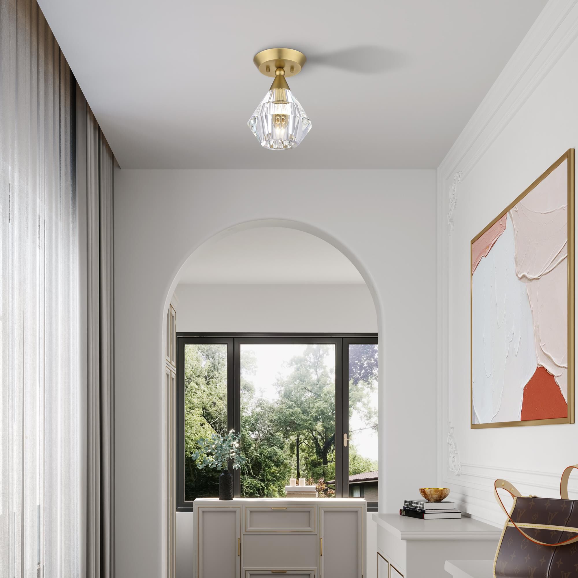 Brussels 1 Light Semi Flush Mount by Livex Lighting