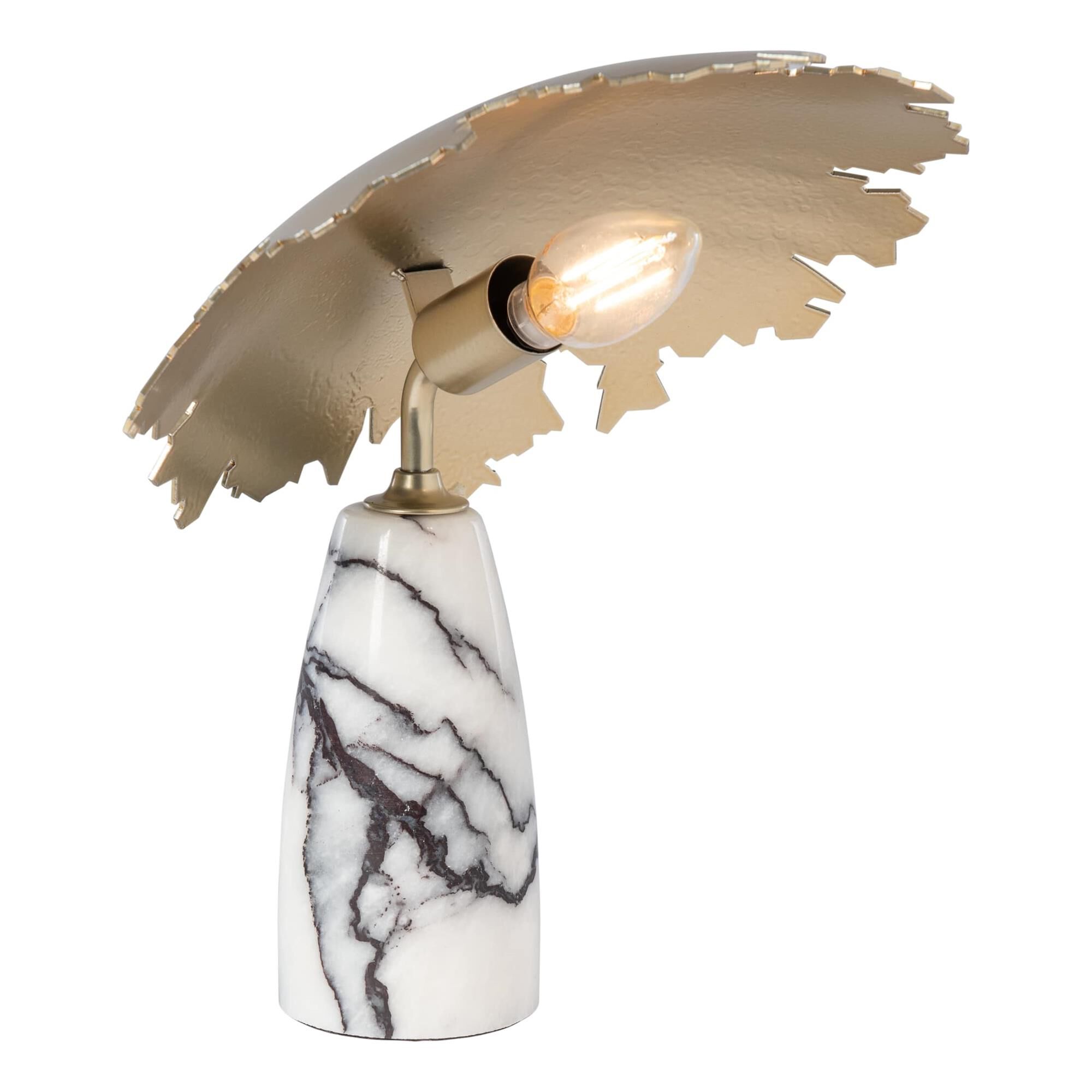 Shown in Modern Brass finish and Modern Brass shade and Lilac accent