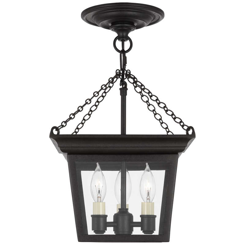 Chapman & Myers Cornice 9 Inch 3 Light Semi Flush Mount by Visual Comfort Signature Collection
