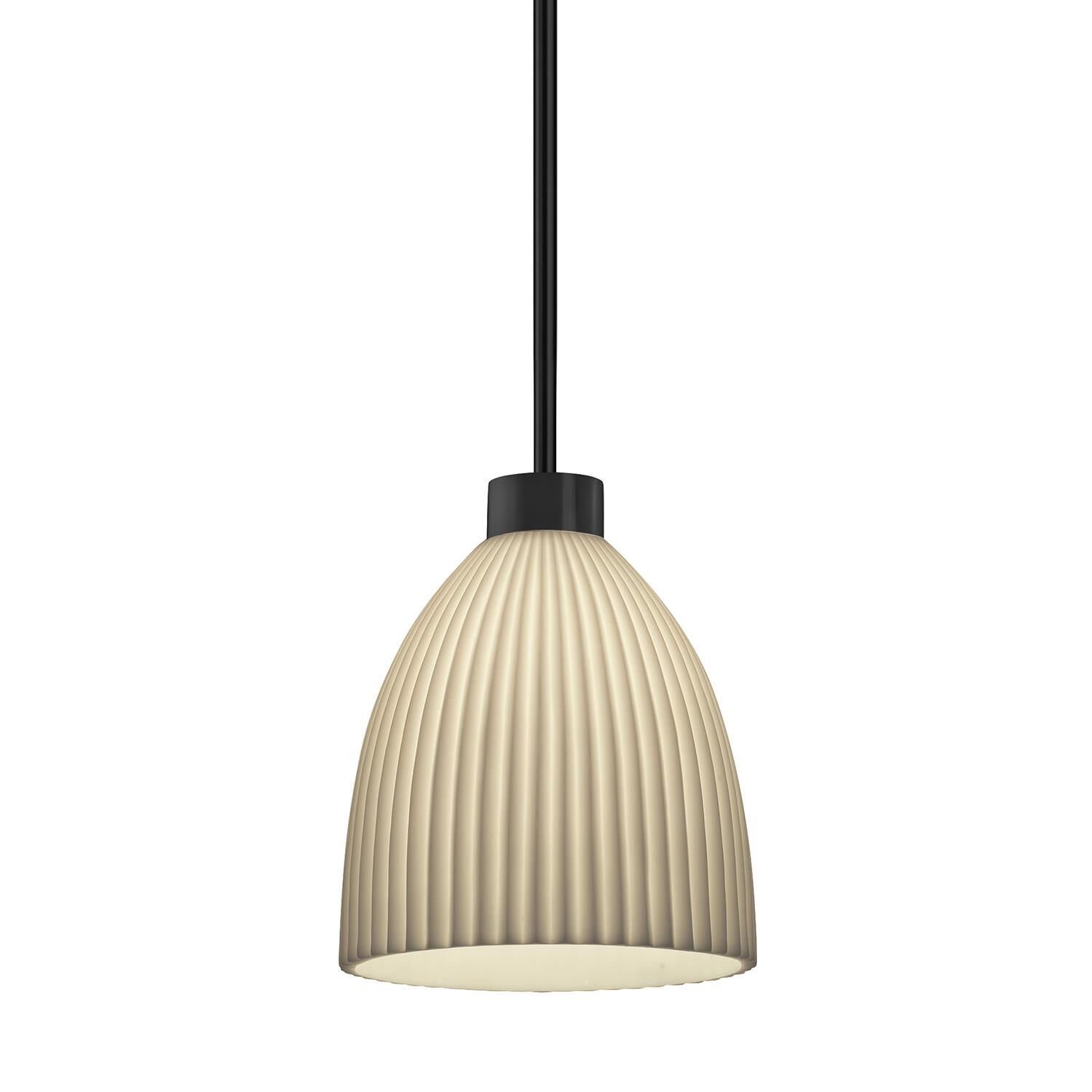 Shown in Matte Black finish and Pleats Impression shade