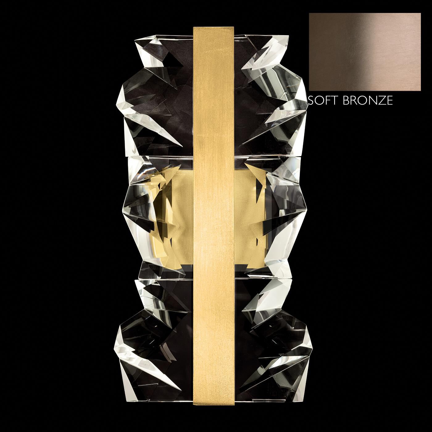 Shown in Bronze finish and True crystal and False glass and 0 shade