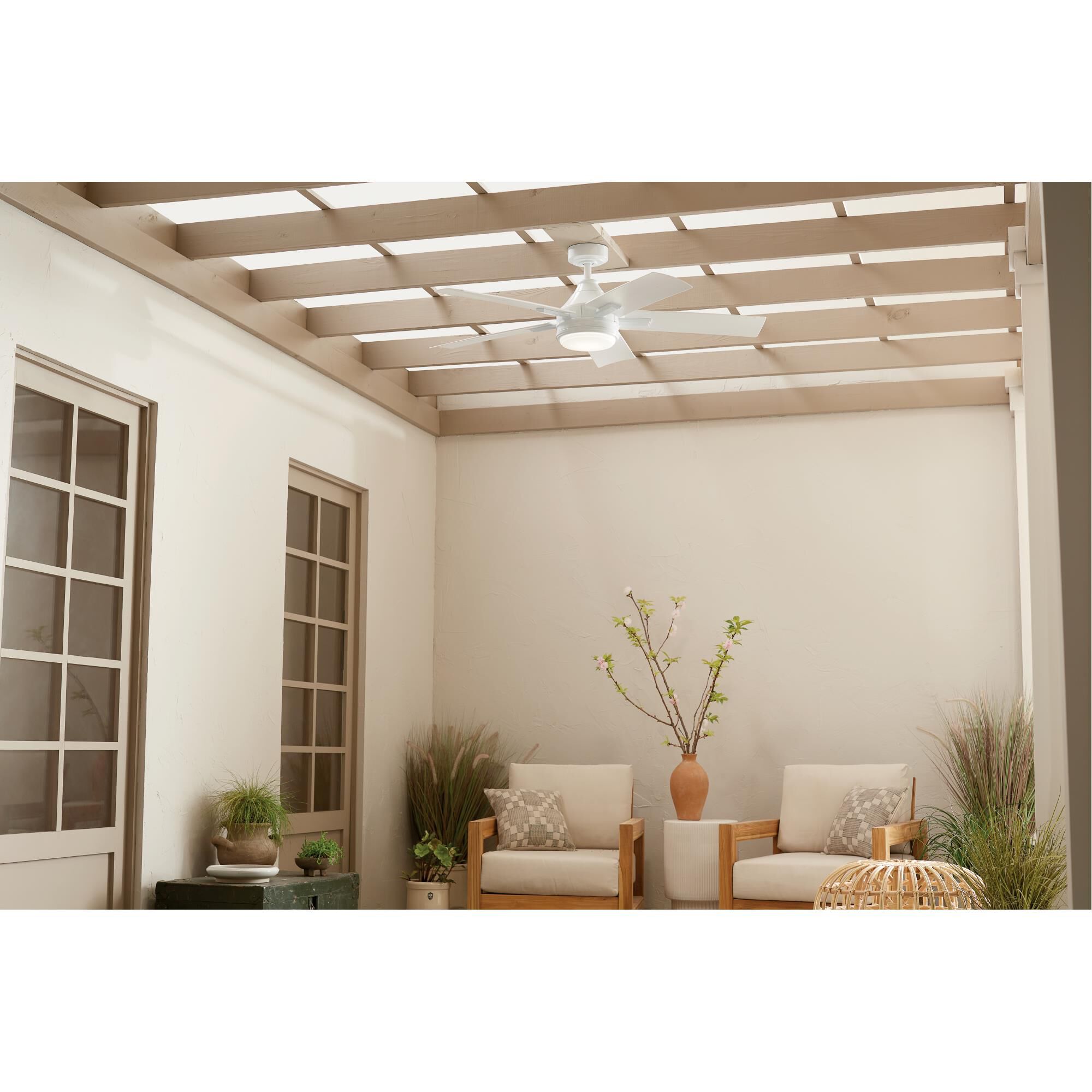 Tide Outdoor Rated 52 Inch Ceiling Fan with Light Kit by Kichler Lighting