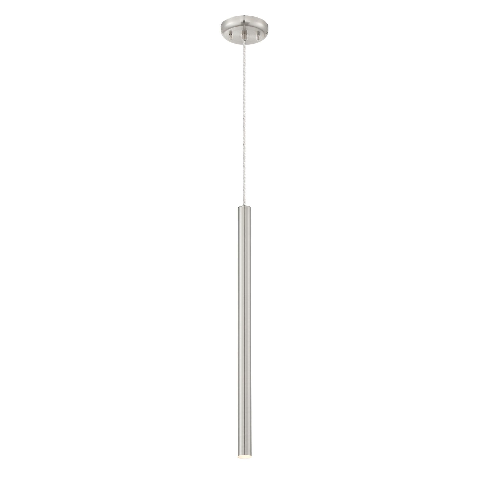 Shown in Brushed Nickel finish and Steel glass and Steel shade
