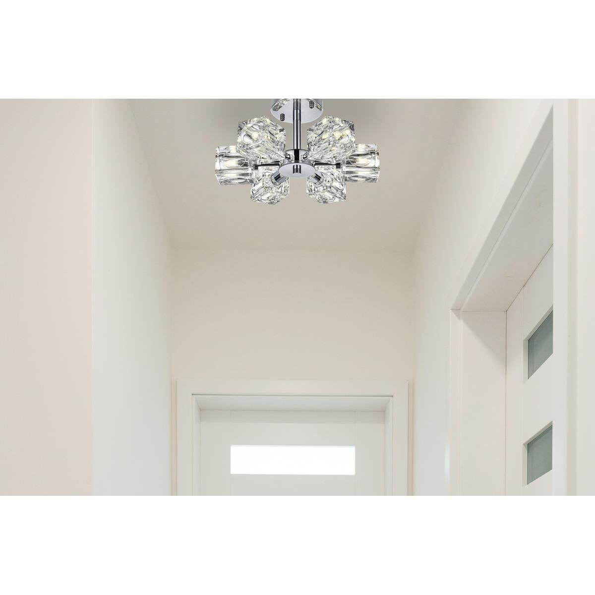 Shown in Chrome finish and Clear Royal Cut crystal