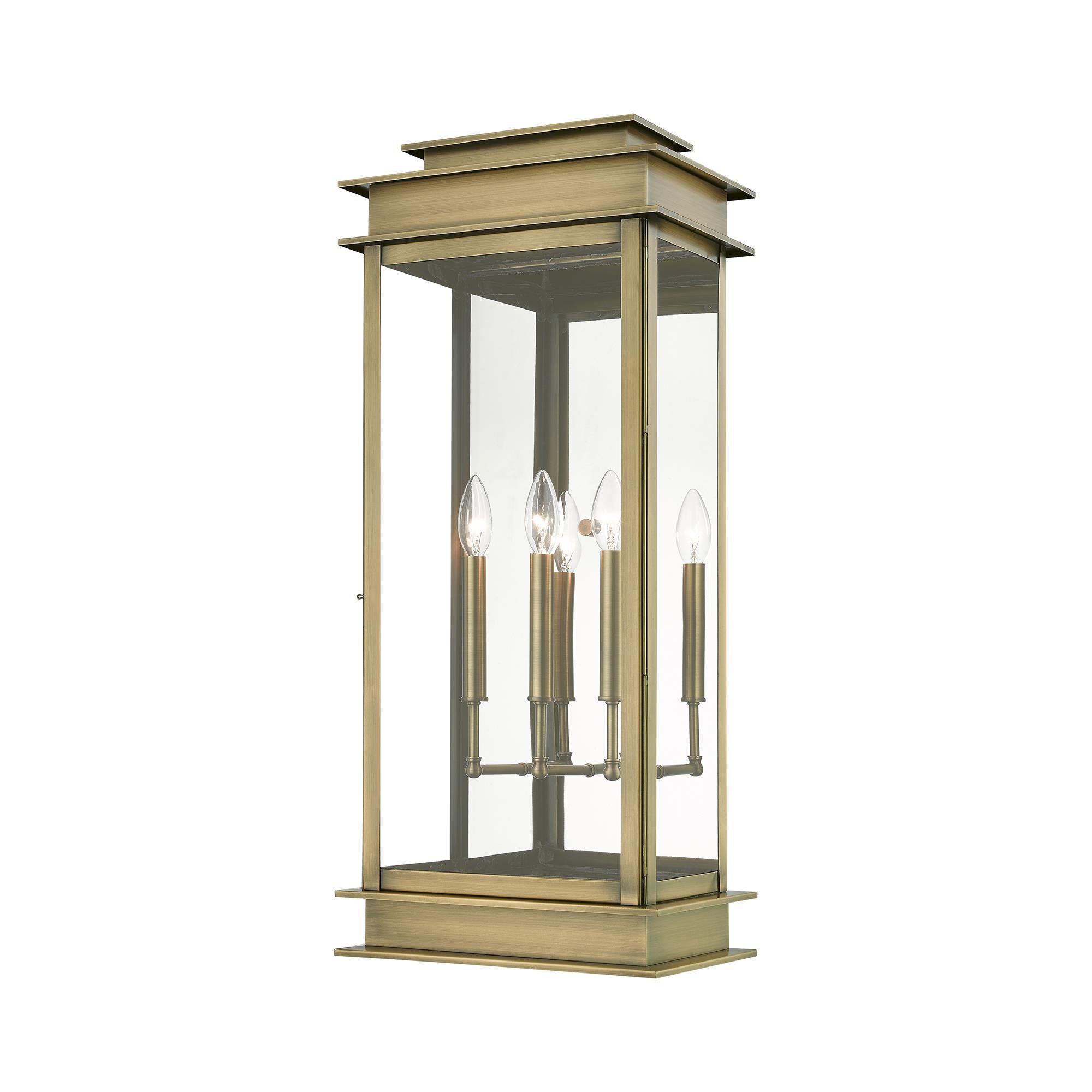 Princeton 28 Inch Tall 3 Light Outdoor Wall Light by Livex Lighting