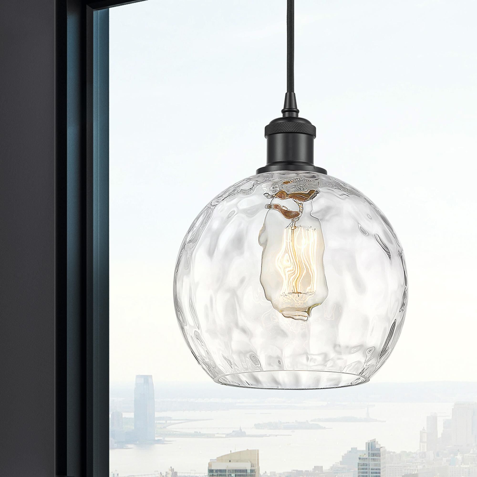 Shown in Matte Black finish and Clear glass