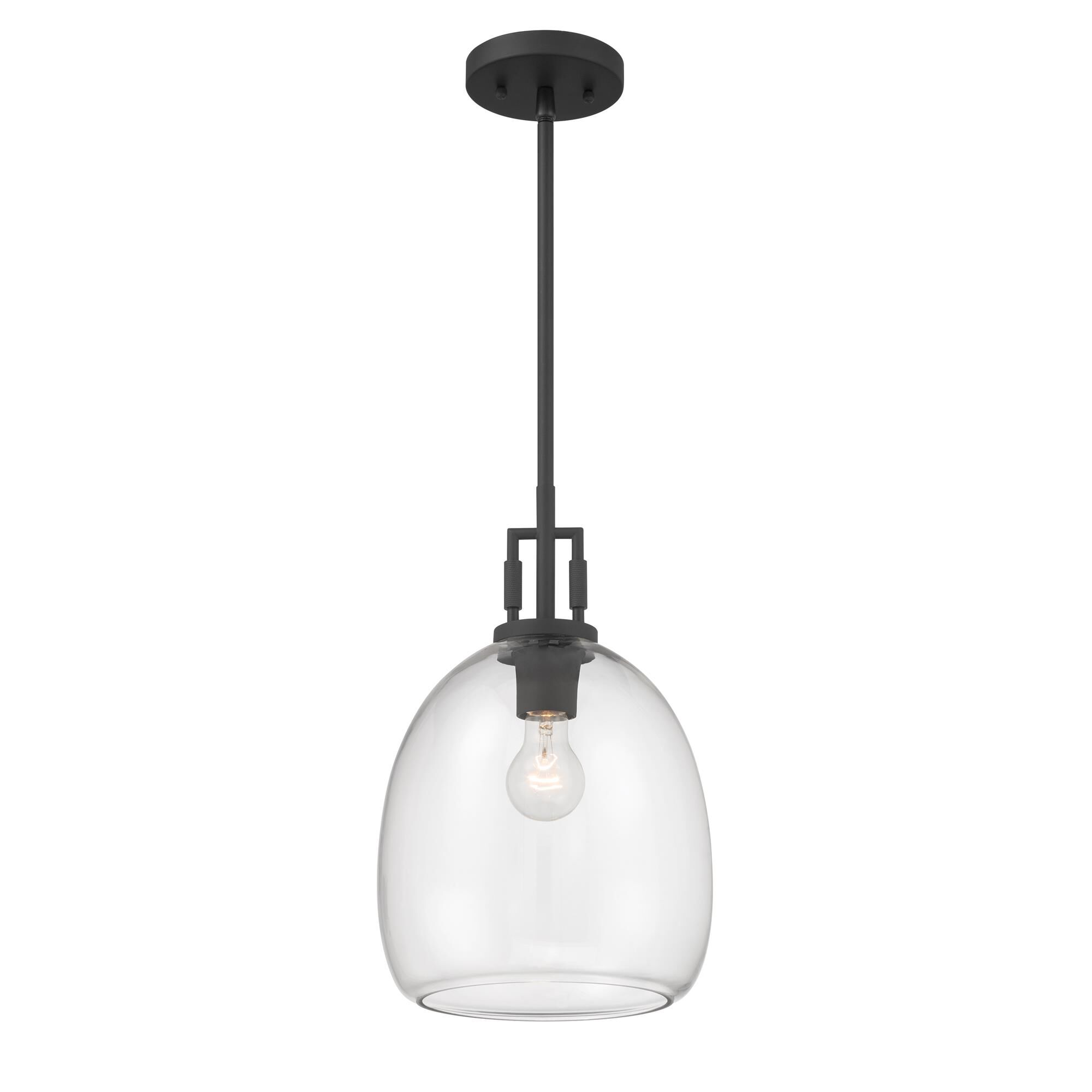 Shown in Dark Matte Black finish and Clear glass