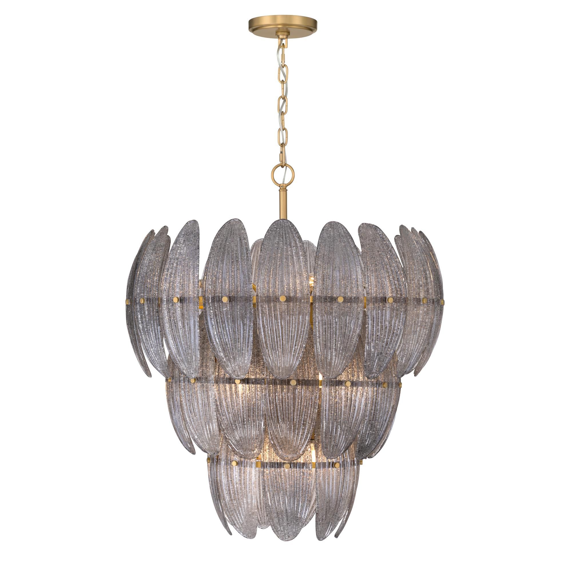 Shown in Legacy Brass finish and Grey Textured shade