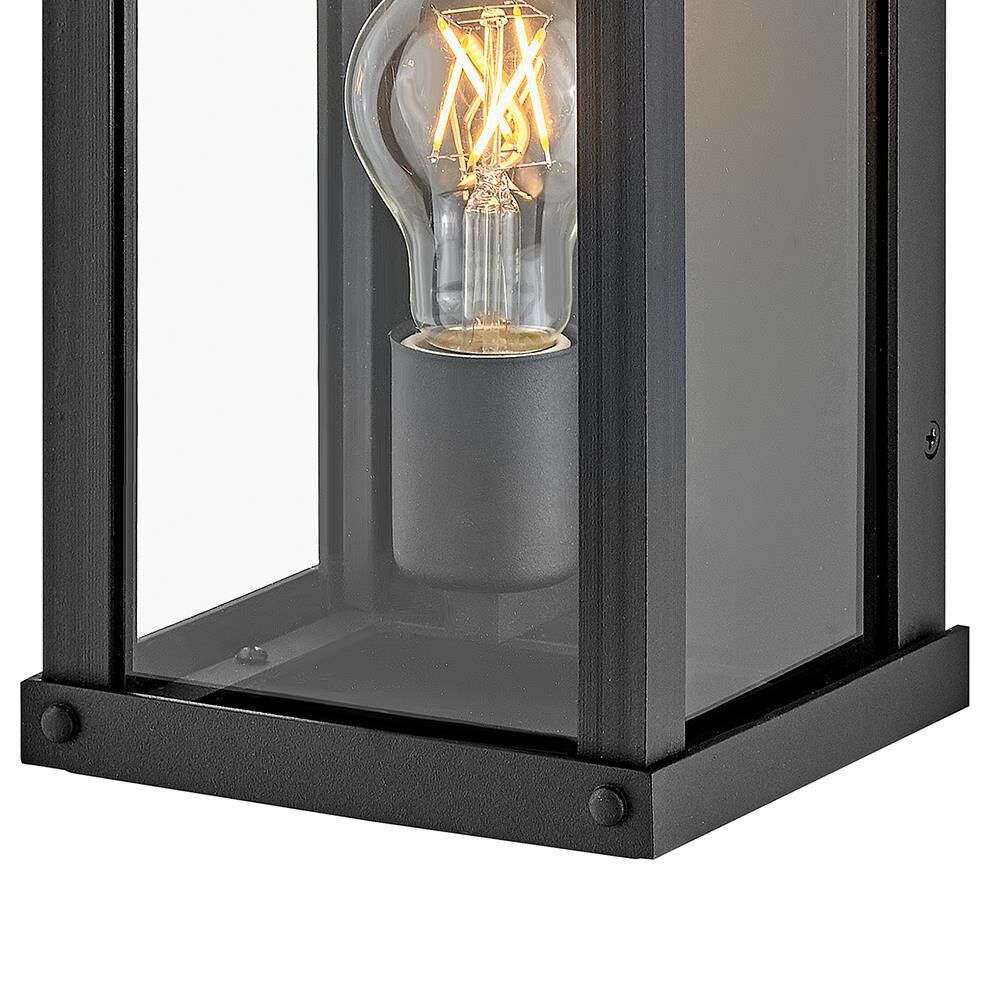 Shown in Museum Black finish and Clear glass