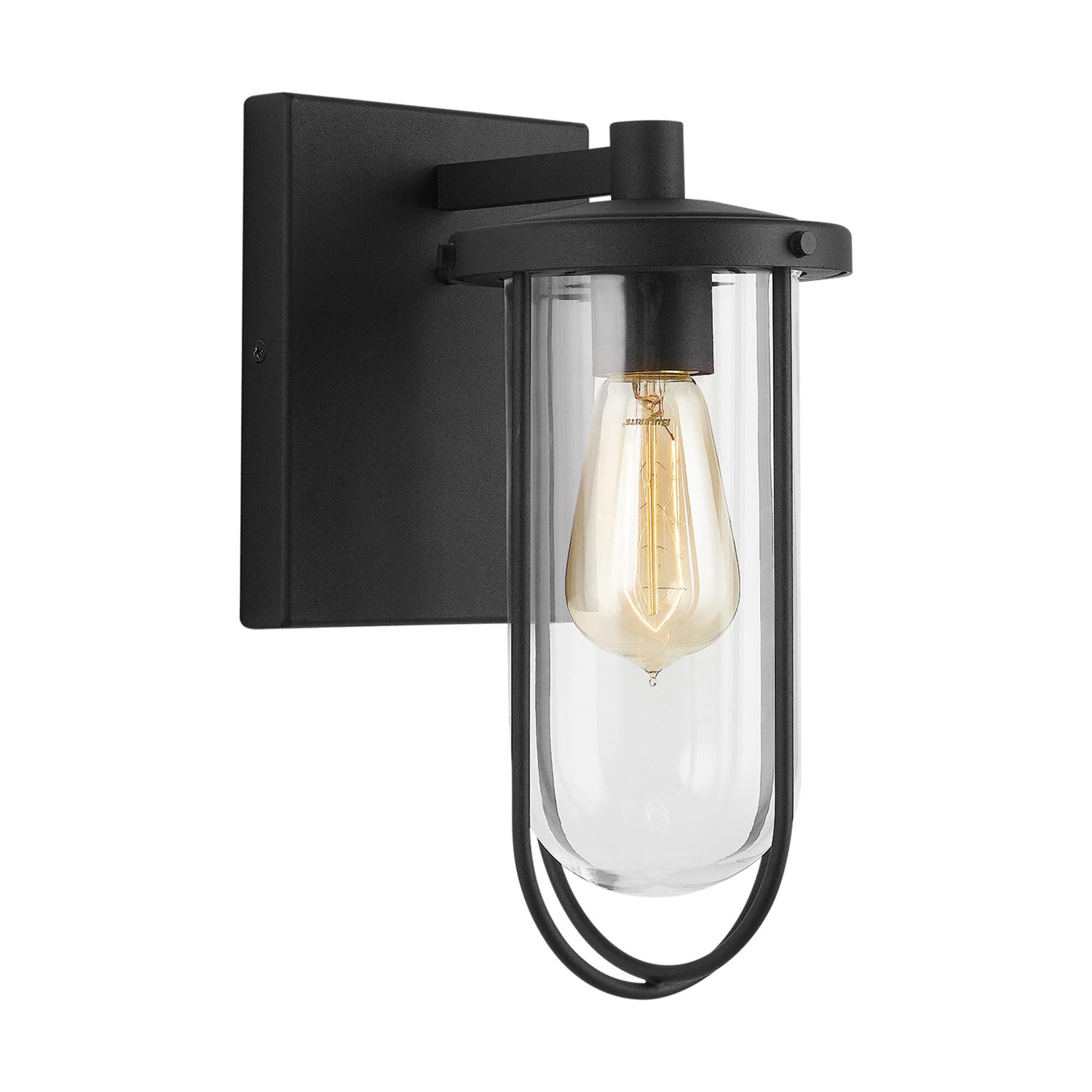 Shown in Black finish and Clear glass