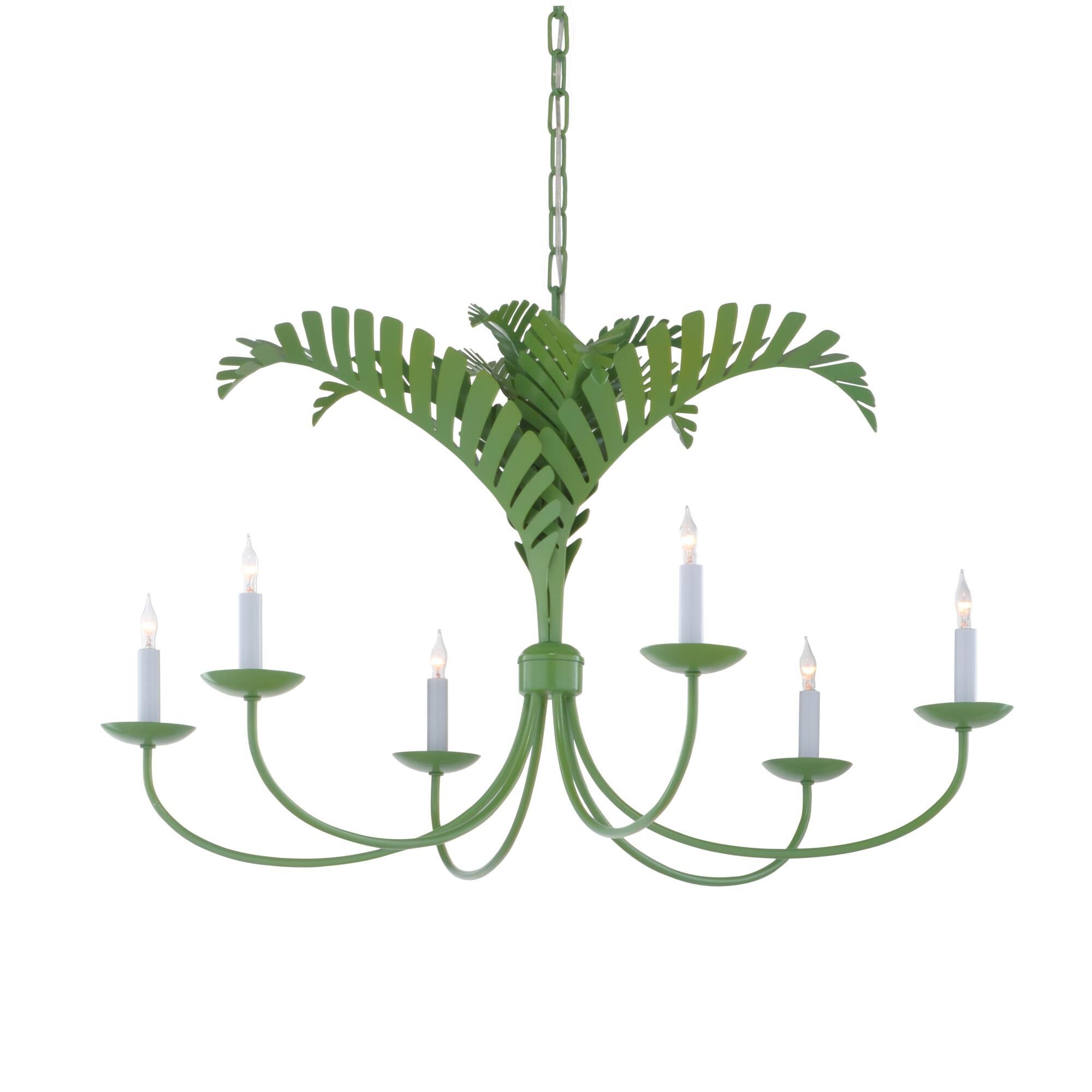 Meg Braff Royal Palm 24 Inch 6 Light Chandelier by Wildwood