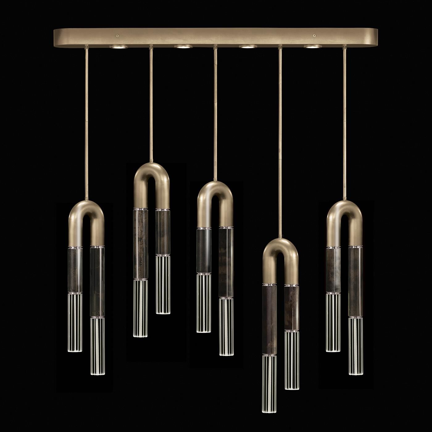 Antonia Linear Suspension Light by Fine Art Handcrafted Lighting