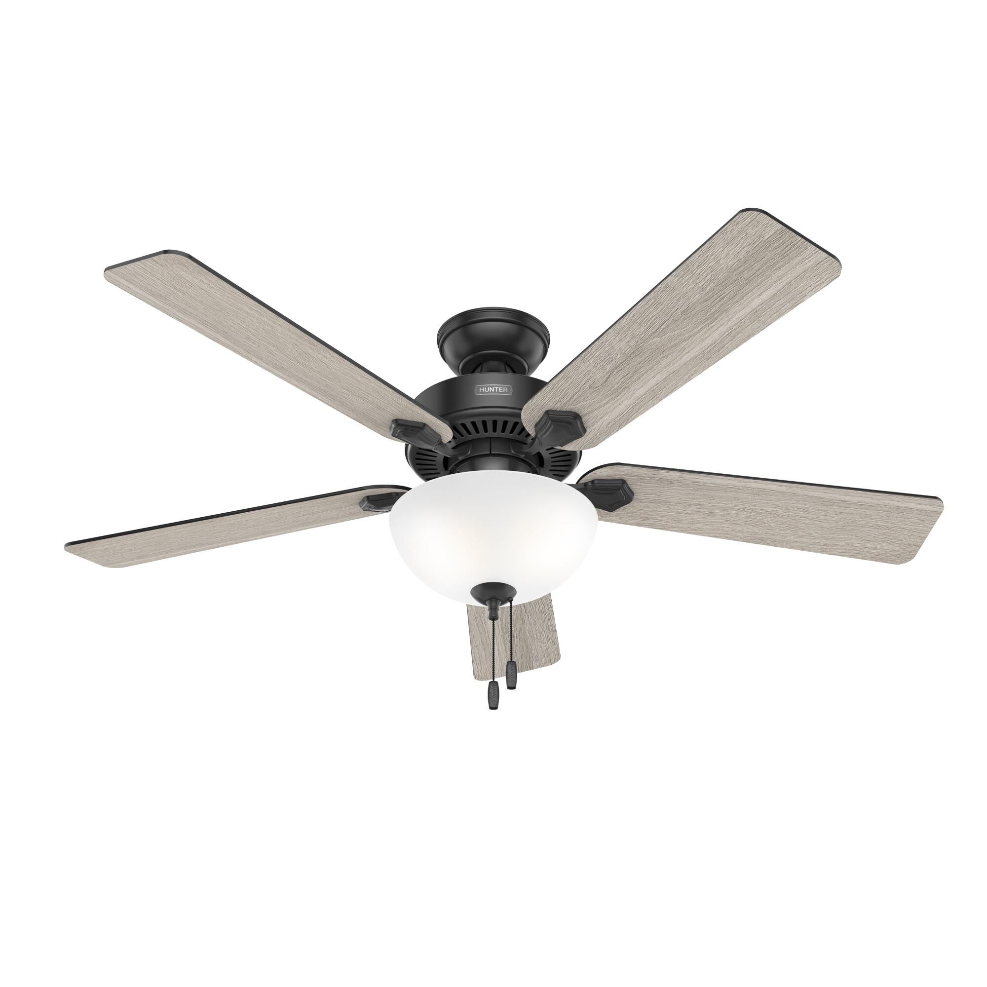 Swanson 52 Inch Ceiling Fan with Light Kit by Hunter Fan