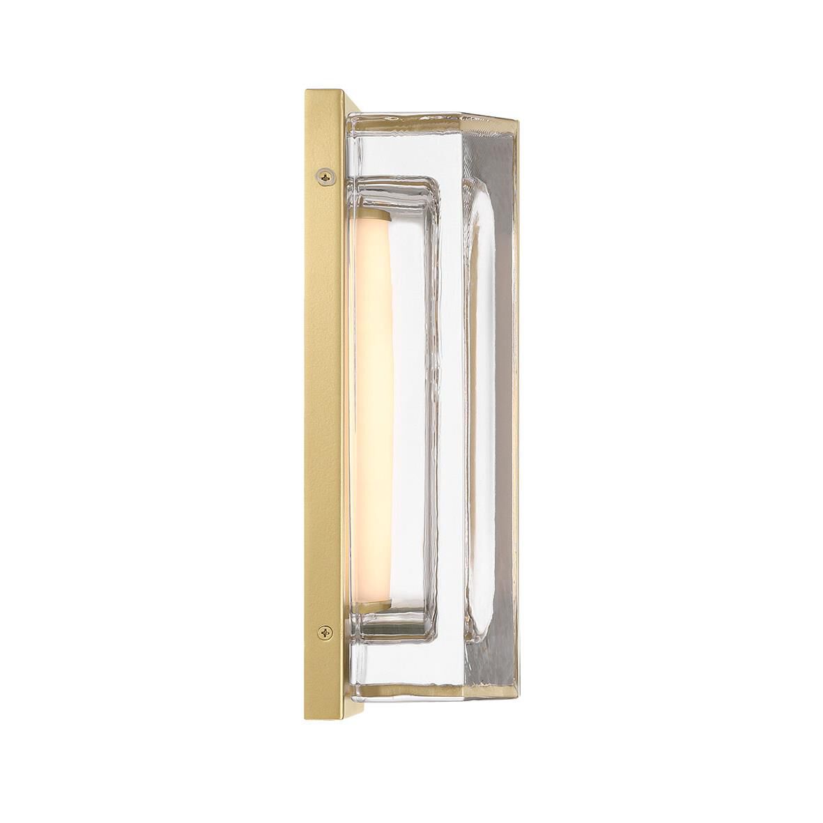 Shown in Gold finish and Clear glass