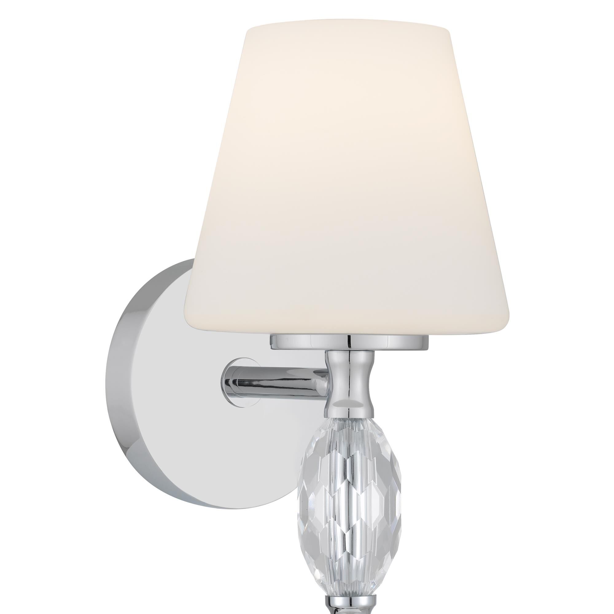 Shown in Polished Chrome finish and Opal Etched Glass shade