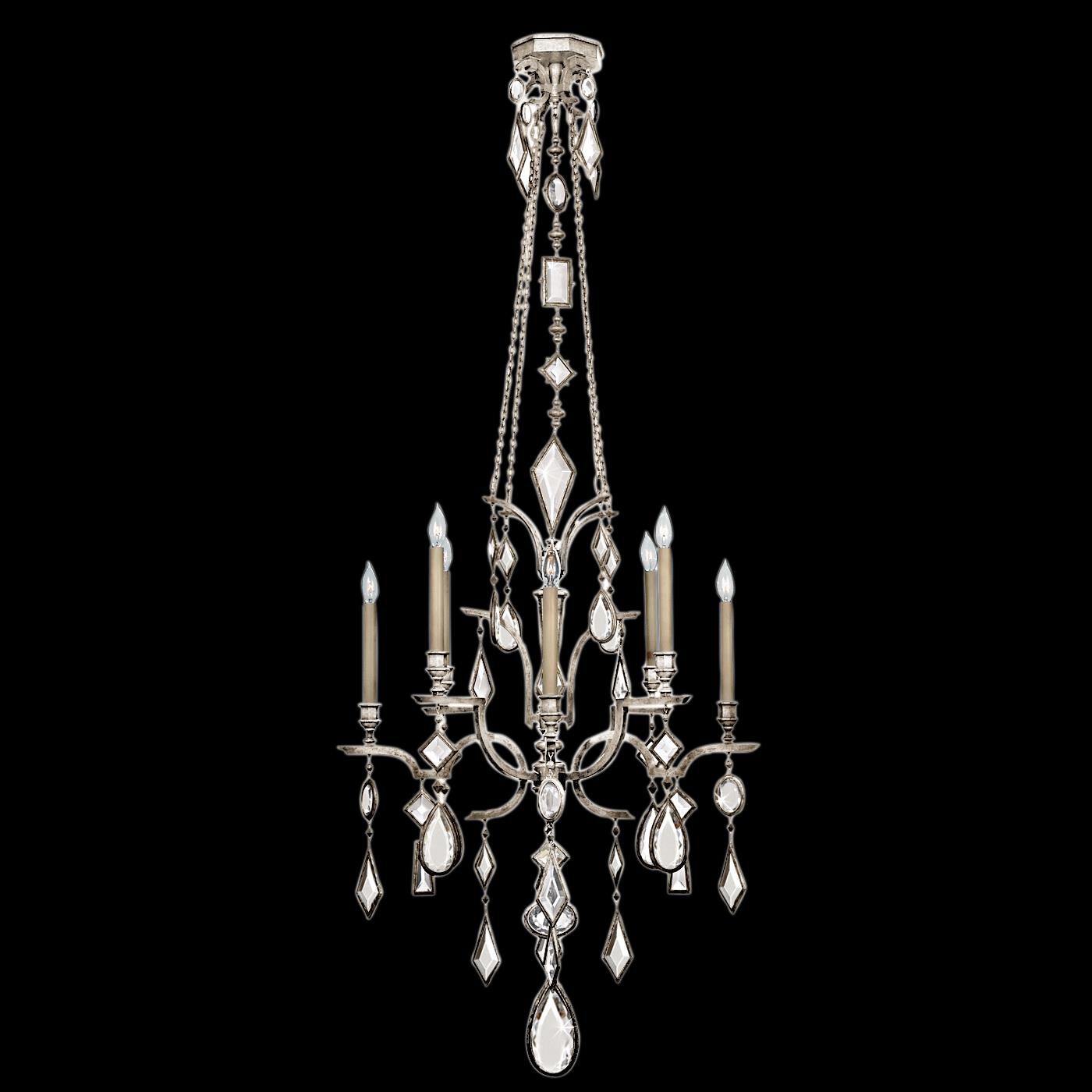 Shown in Silver finish and True crystal and False glass