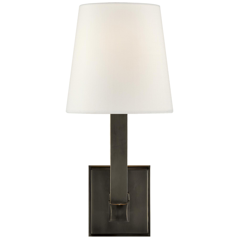 Visual Comfort Signature Collection Chapman & Myers Square Tube 14 Inch Wall Sconce