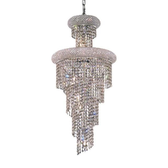 Spiral 16 Inch 10 Light Mini Chandelier by Elegant Lighting