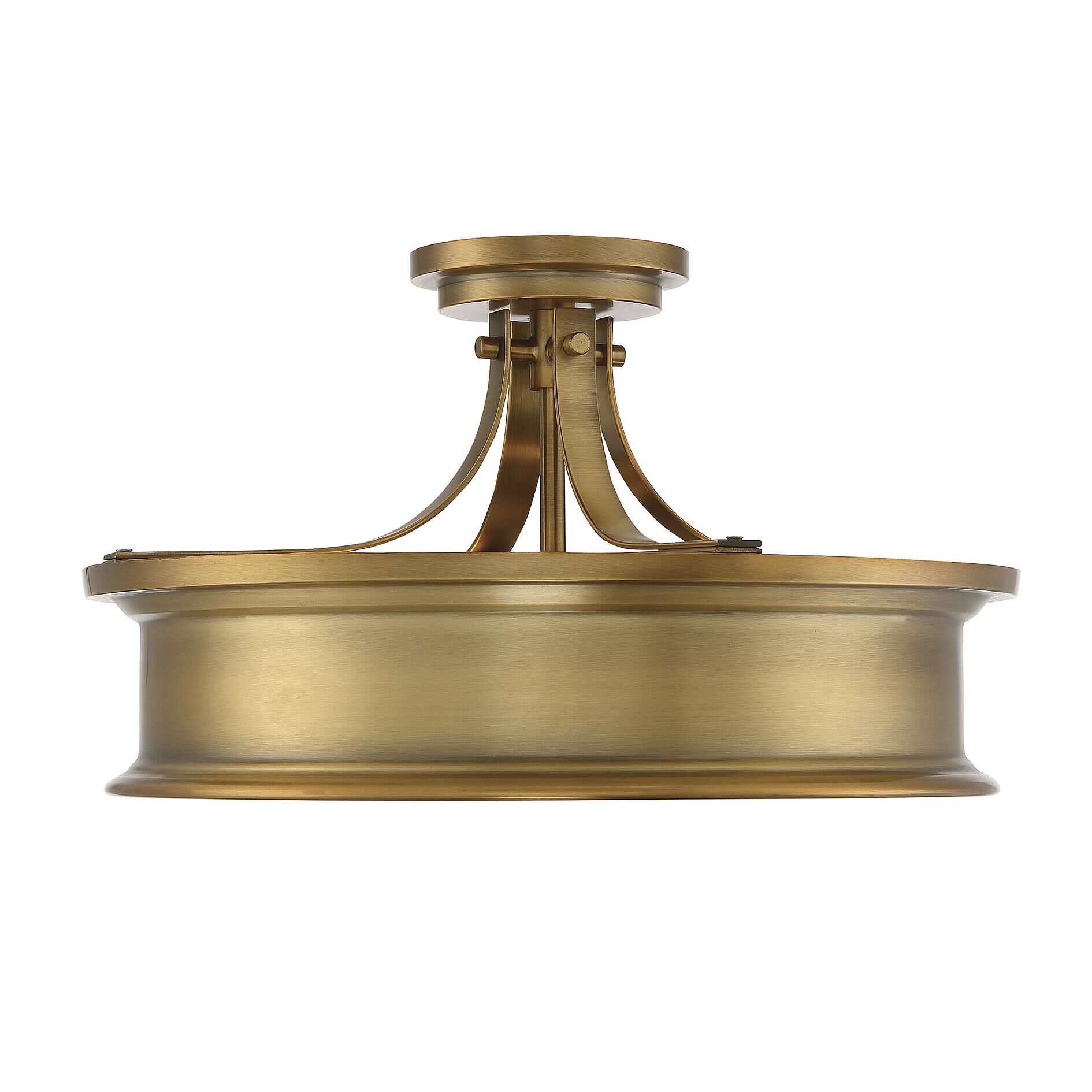 Watkins 16 Inch 3 Light Semi Flush Mount by Savoy House