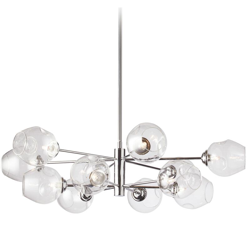 Abii 33 Inch 12 Light Chandelier by Dainolite - Clearance