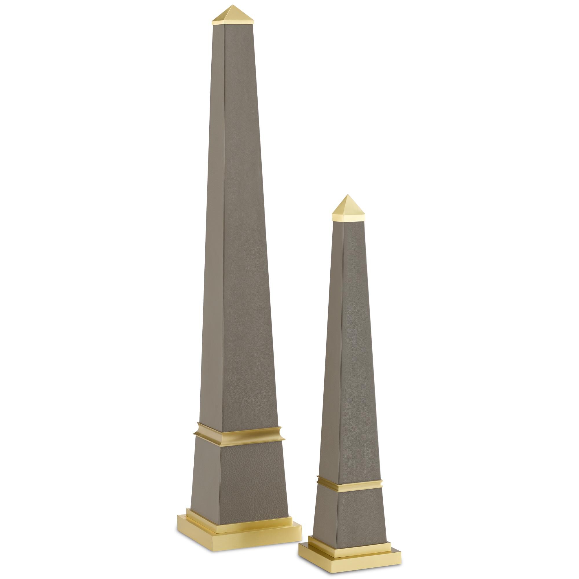Pharaoh Taupe Small Obelisk Figurine by Currey and Company