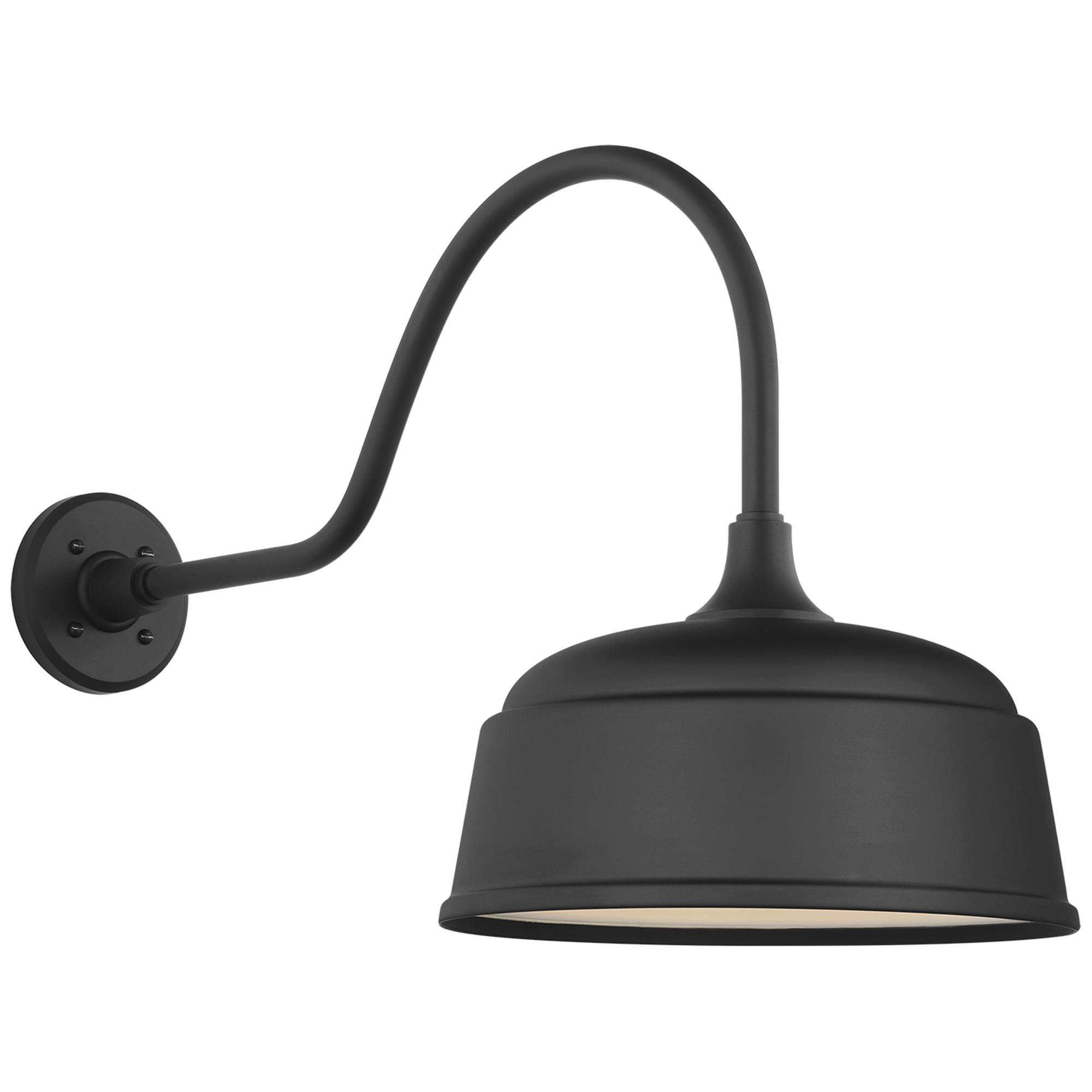 Shown in Matte Black finish and Black shade