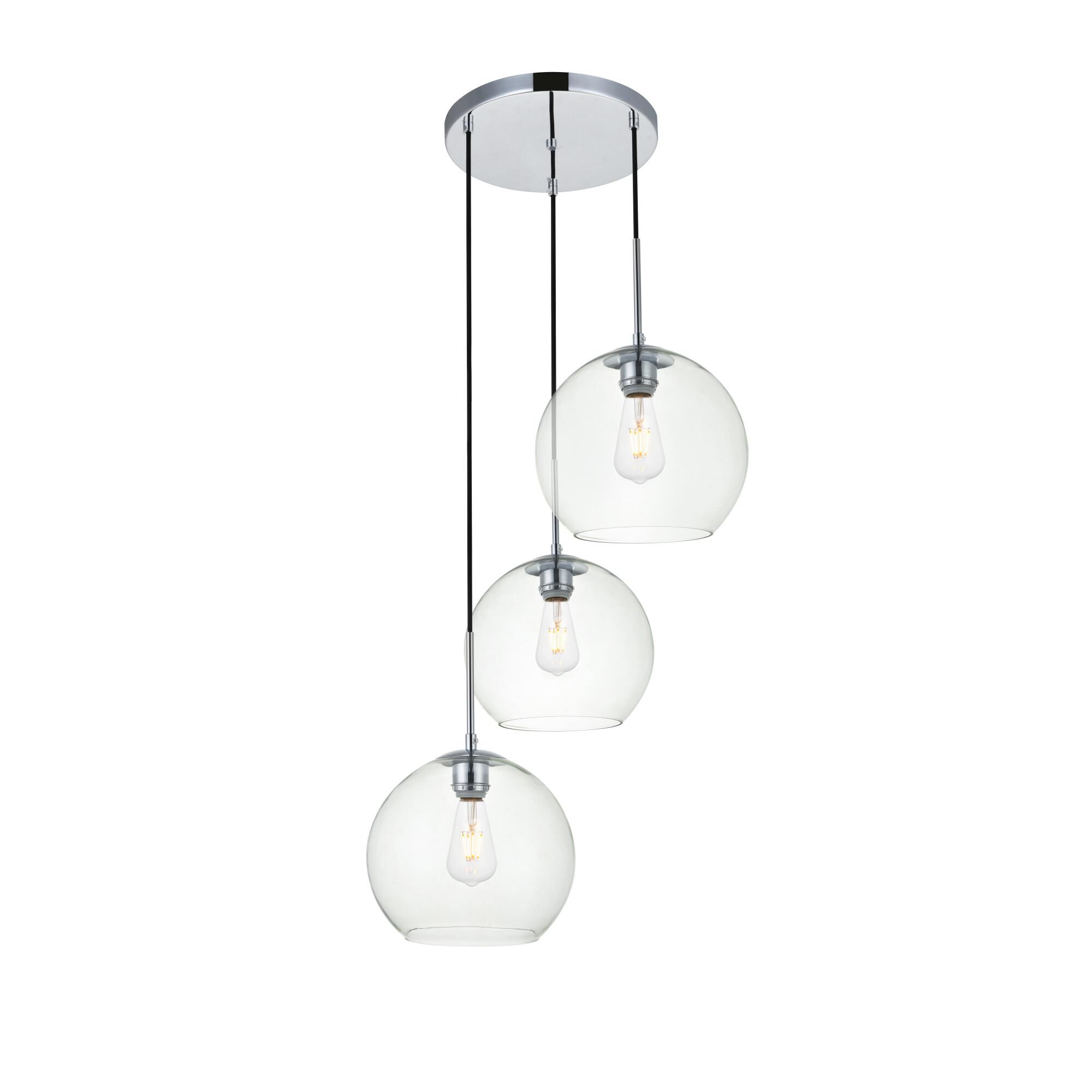 Baxter 20 Inch Multi Light Pendant by Elegant Lighting