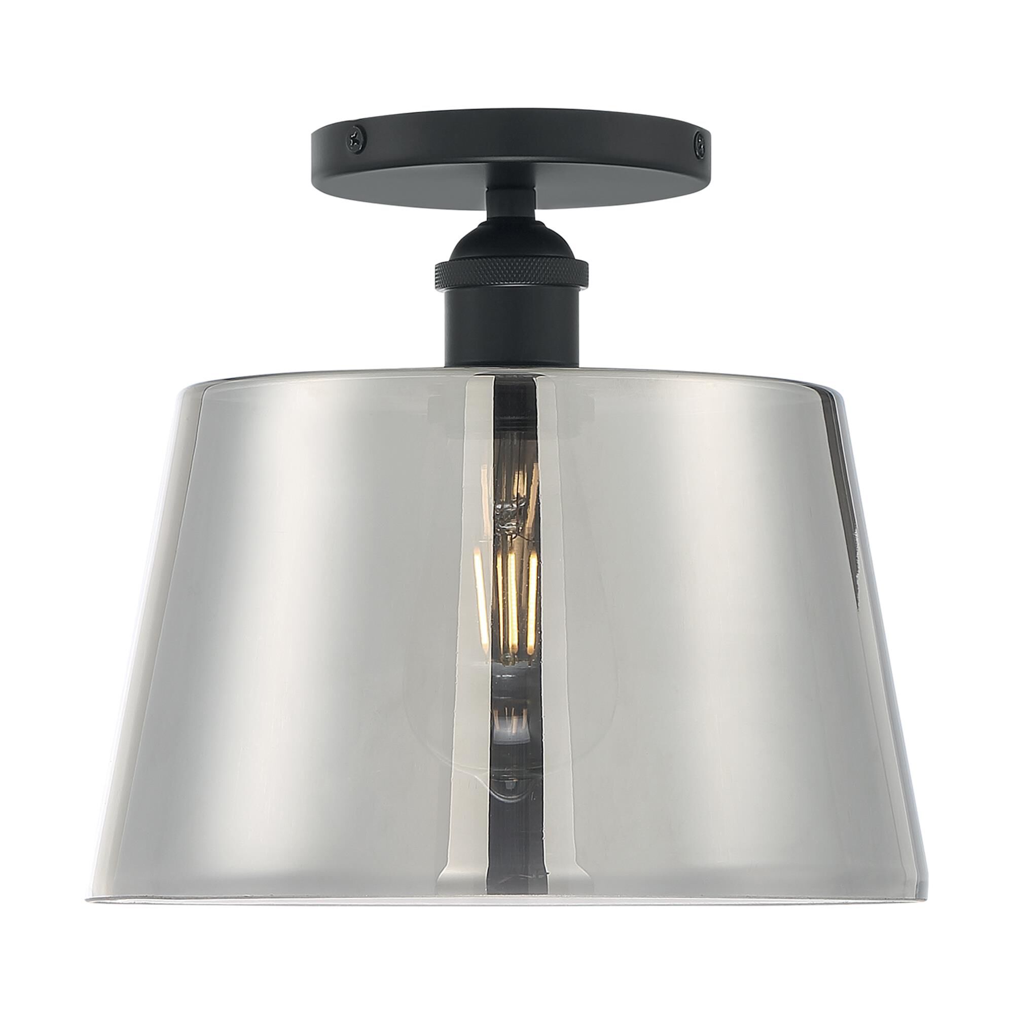 Shown in Black finish and Smoked glass