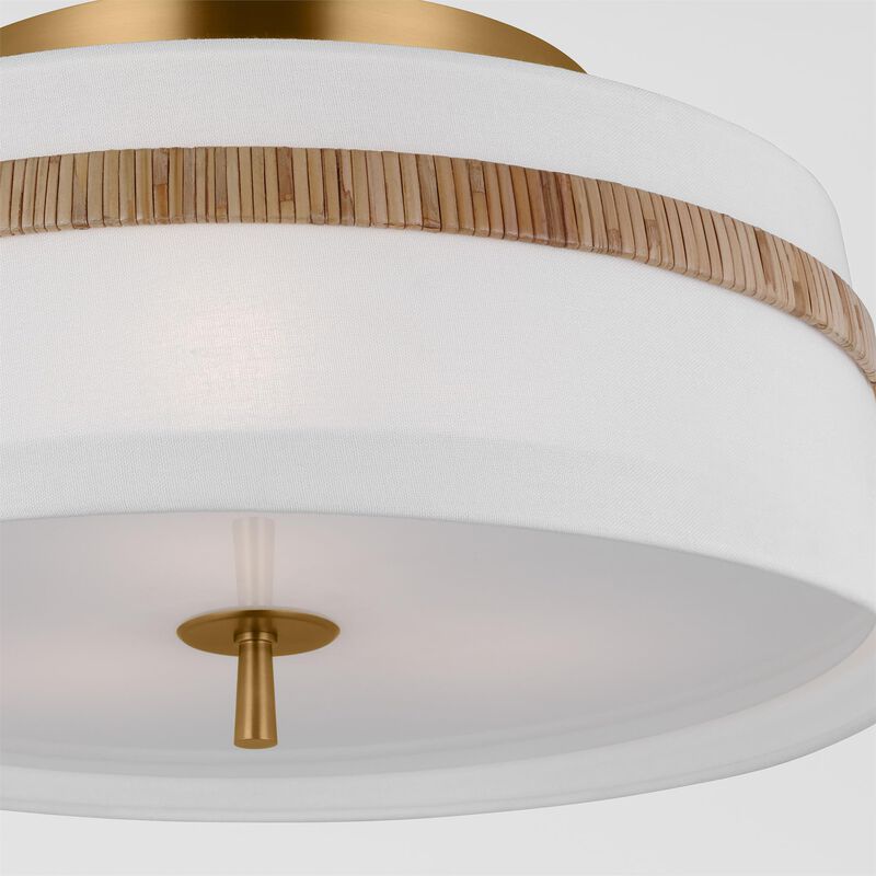 Alexa Hampton Cordtlandt 19 Inch 3 Light Semi Flush Mount by Visual Comfort Studio