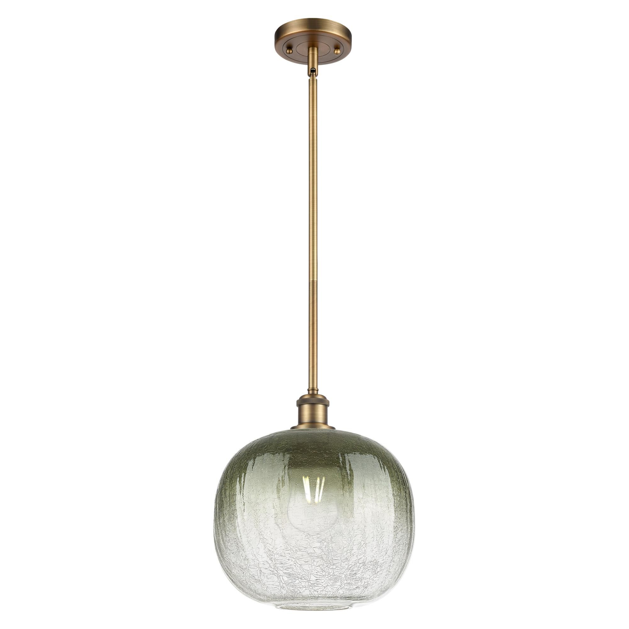 Shown in Brushed Brass finish and Slate glass